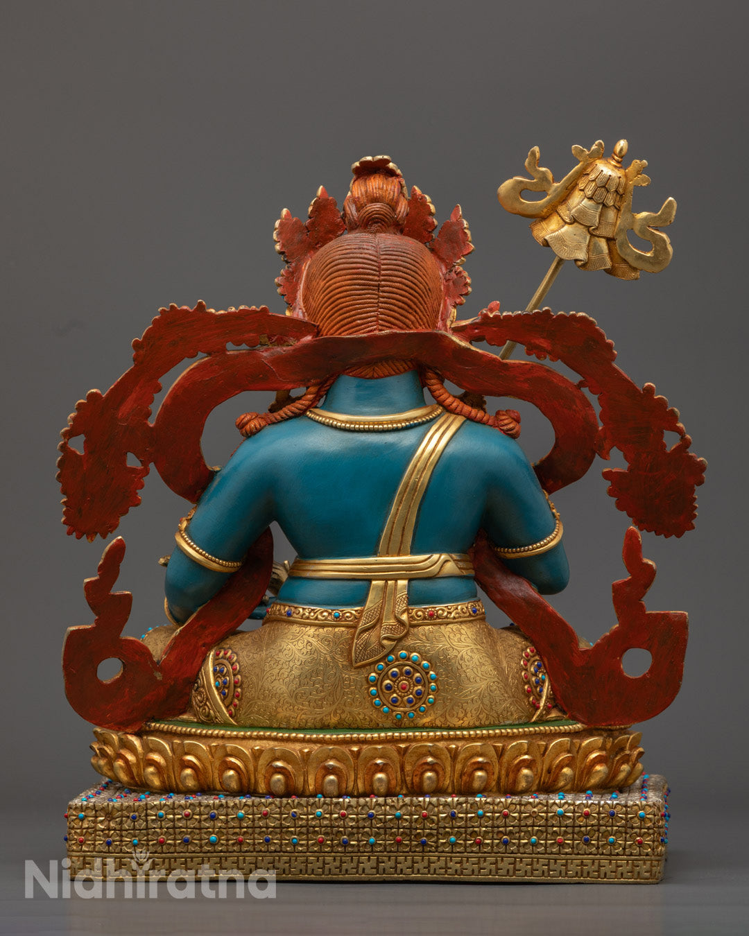 Blue Namtoshe Statue | Gold-Plated Copper