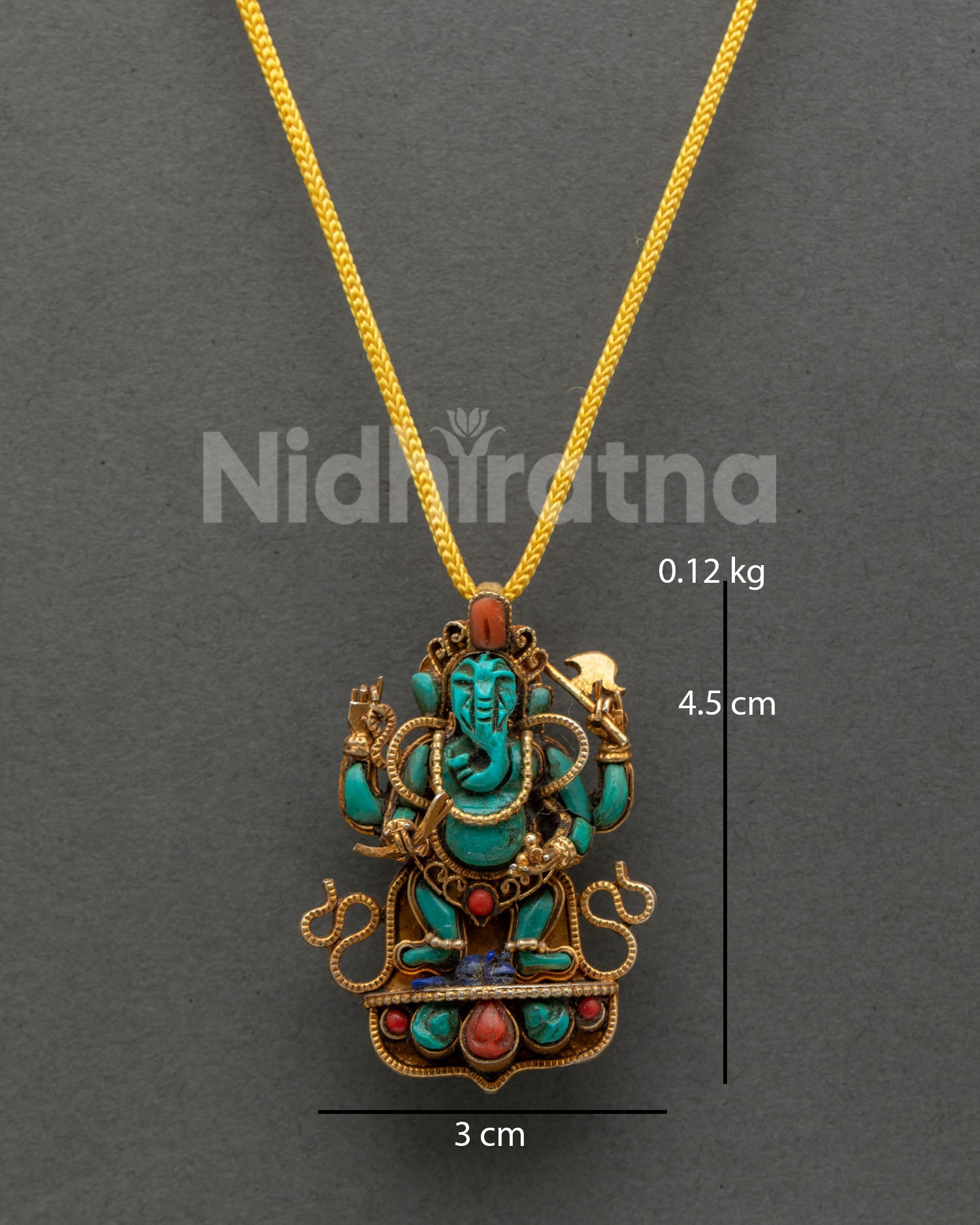 Nepalese Ganesh pendant handcrafted by Newari artisans in Patan, Nepal