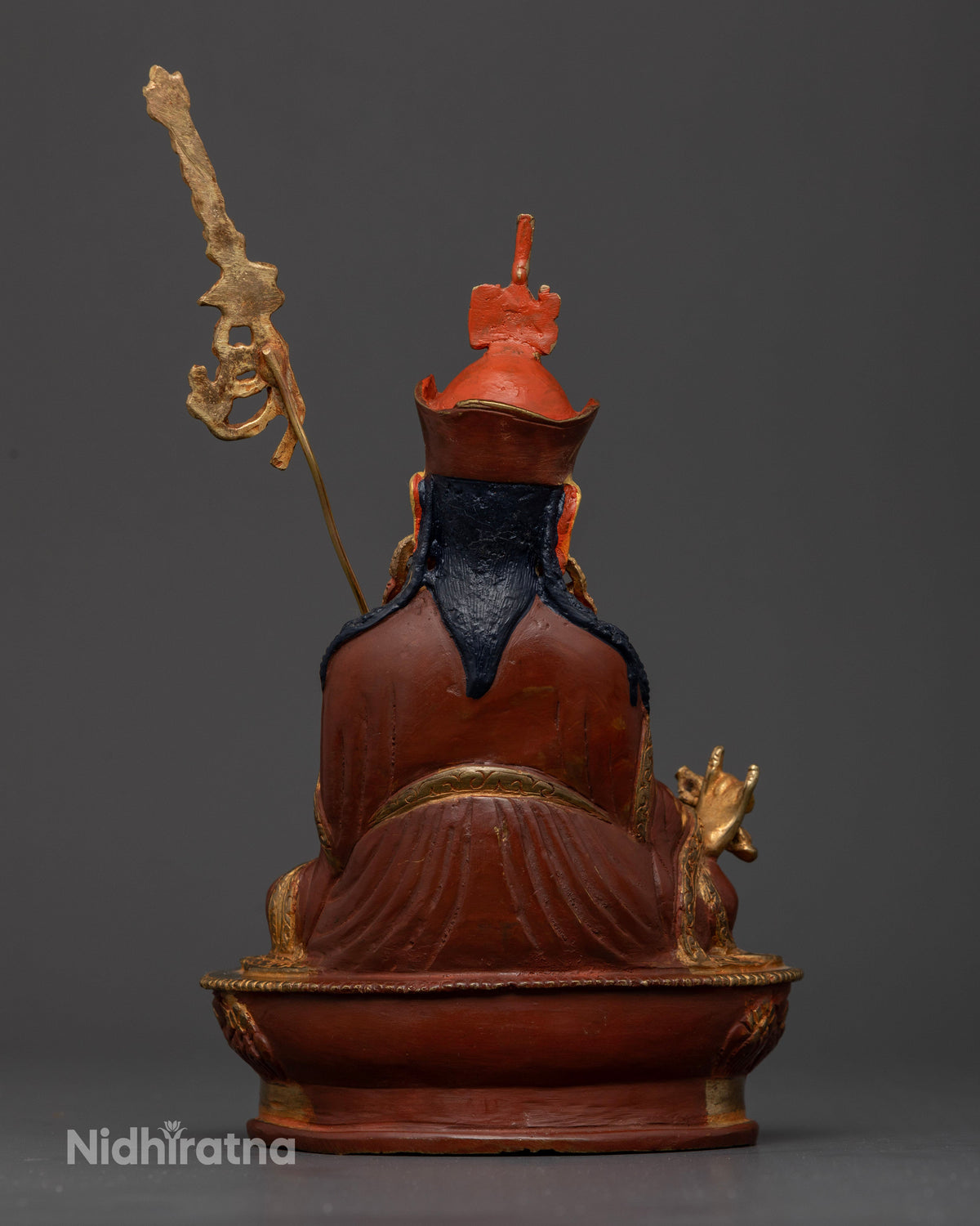 Nepalese Guru Padmasambhava Statue symbolizing protection spiritual strength and wisdom.