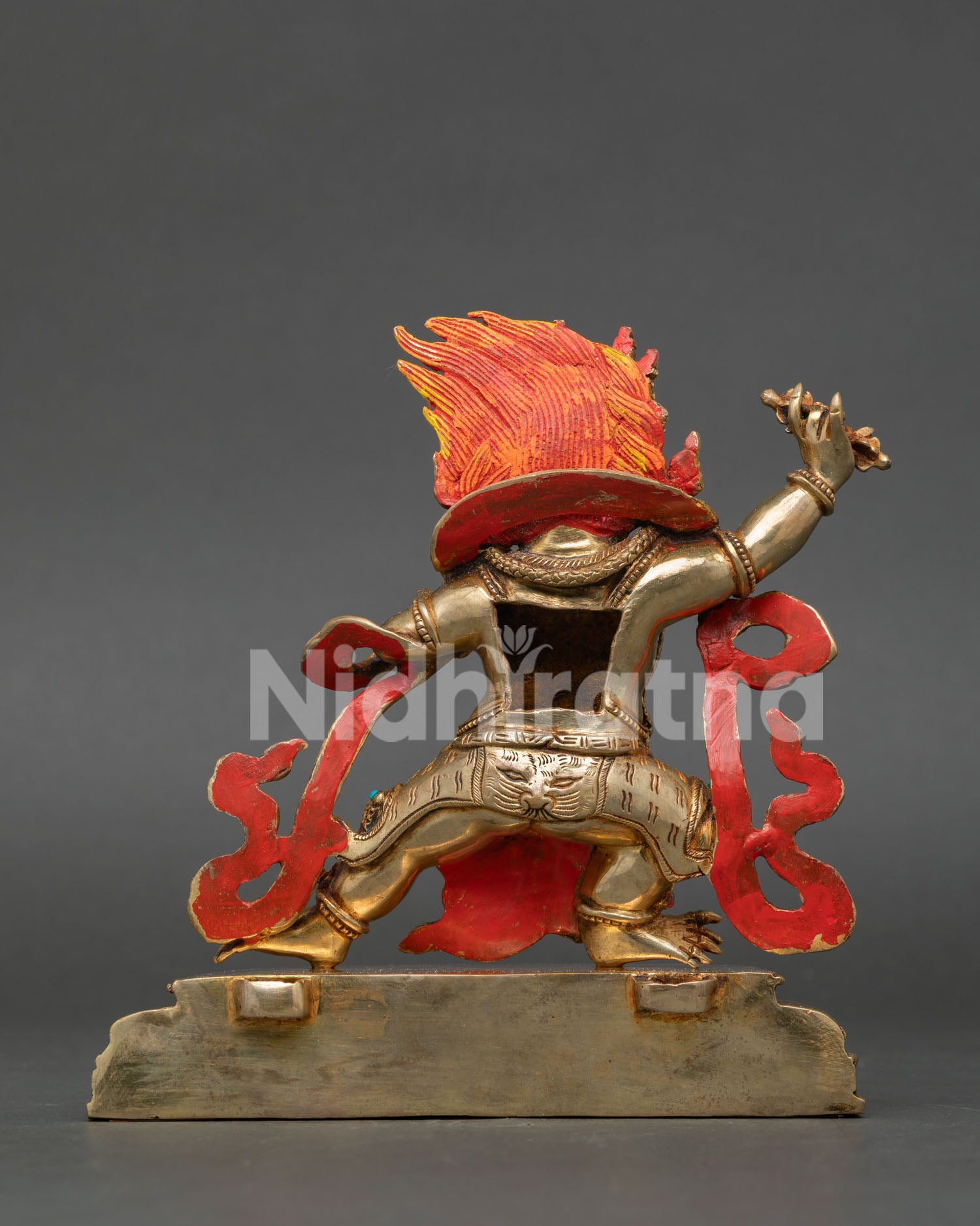 Nepalese handmade Buddhist art statue of Vajrapani symbolizing protection strength and enlightenment