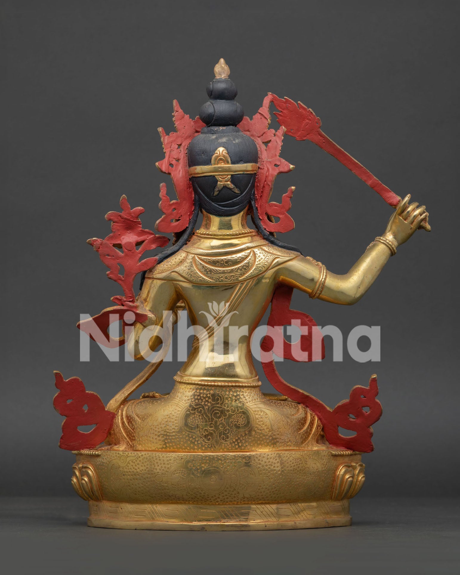 Nepalese Manjushri Statue handmade by skilled Newari artisans from Patan Nepal.