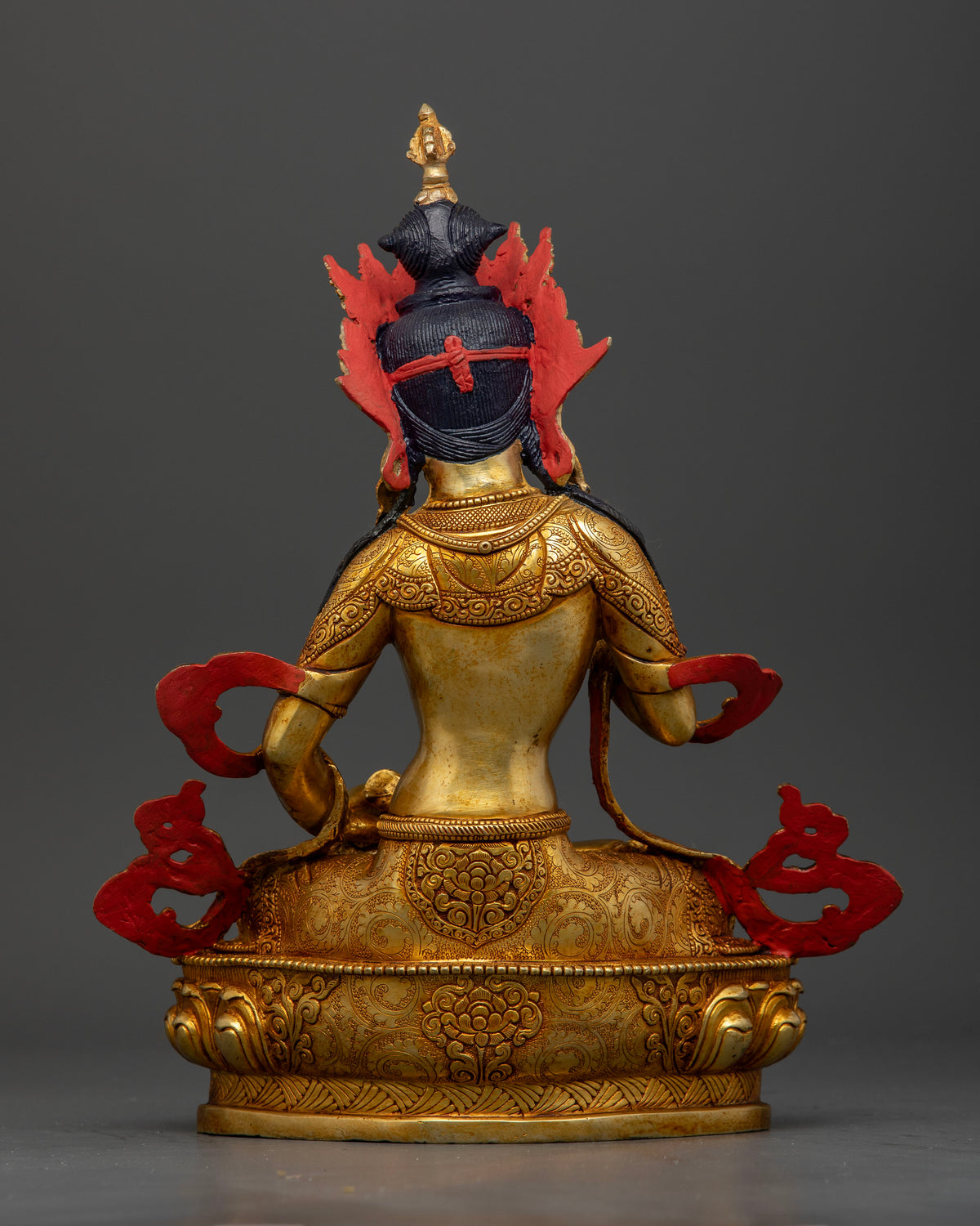 Nepalese Vajrasattva statue handcrafted using lost wax casting and traditional Newari craftsmanship