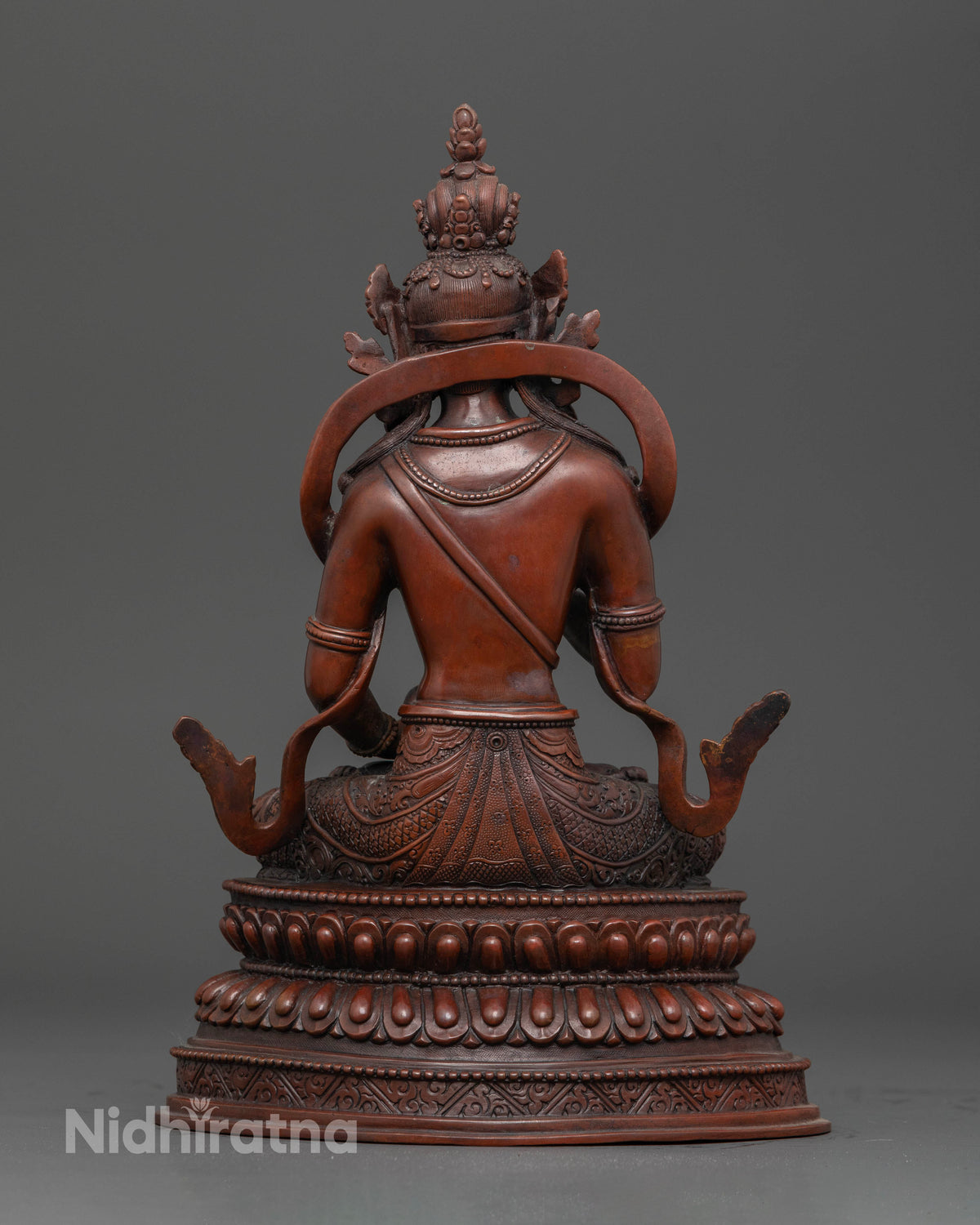 Oxidized Vajrasattva Statue, handcrafted by Newari artisans in Patan, Nepal