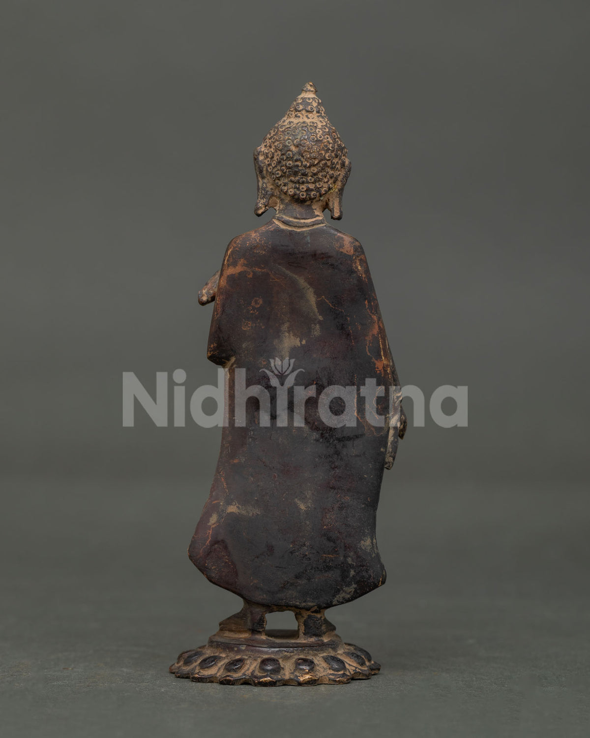 Patan Newari crafted Dipankara Buddha statue for Buddhist altar shrine and meditation space