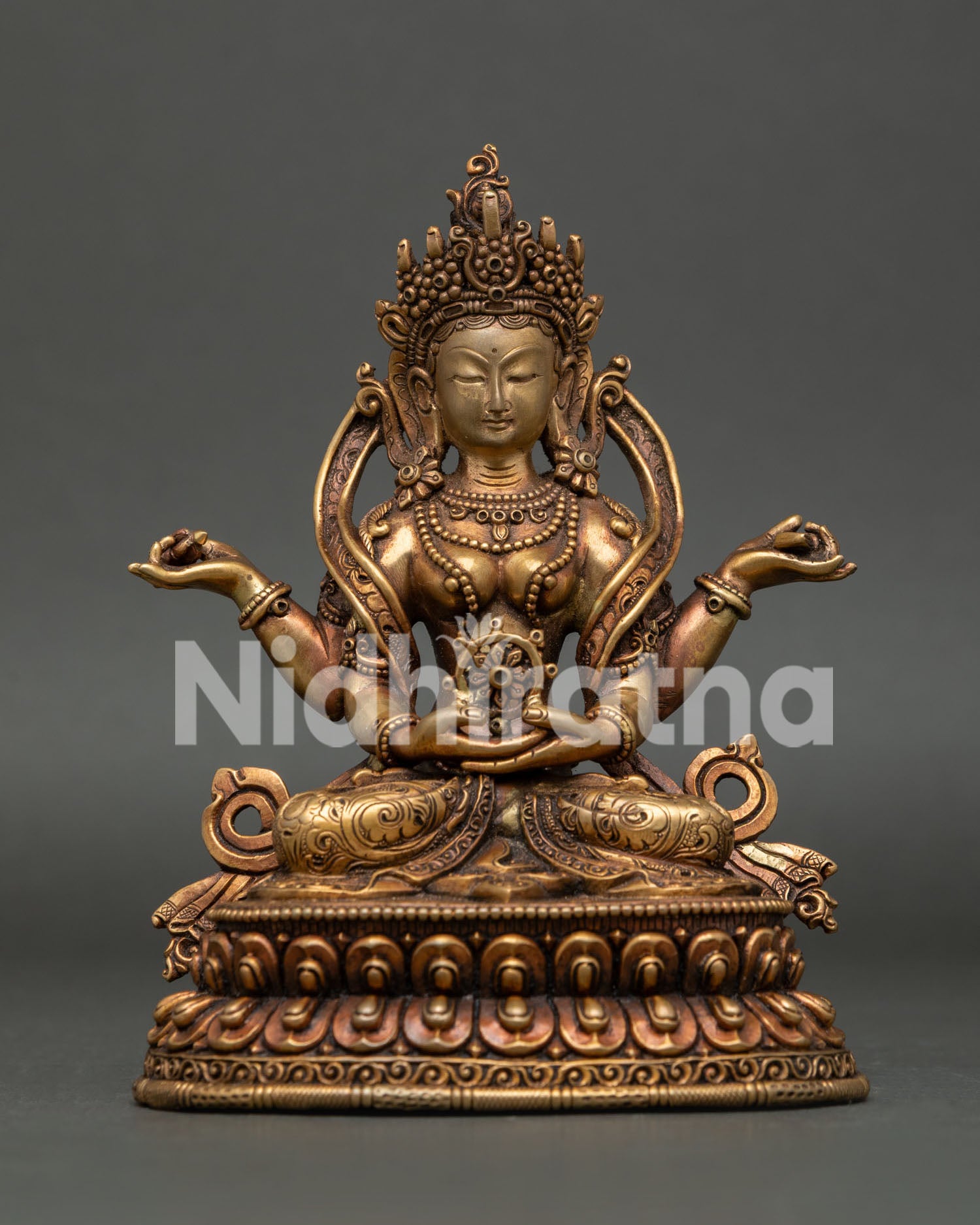 Prajnaparamita statue handmade by Newari artisans from Patan Nepal.