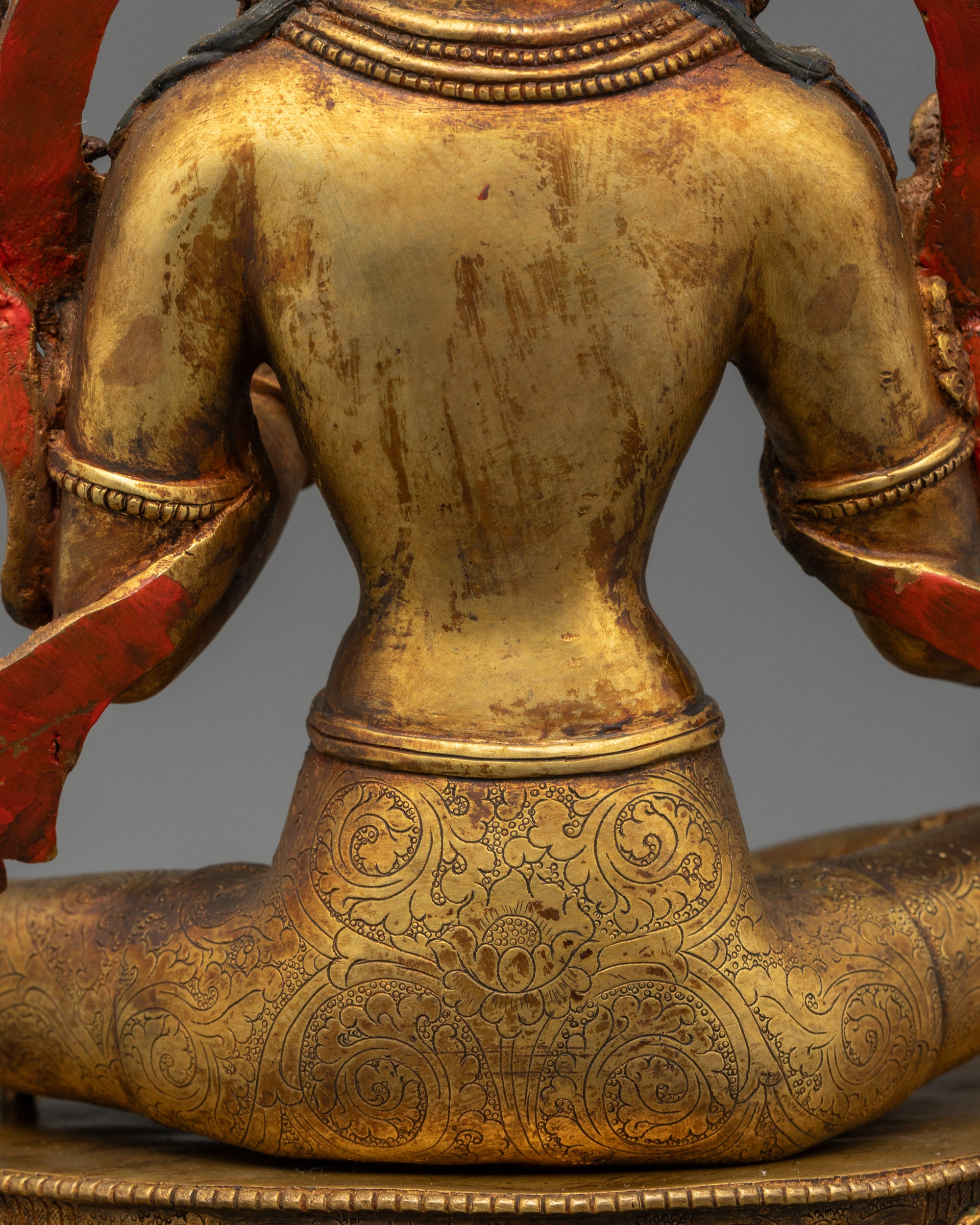 Antique Finish Green Tara Statue | Himalayan Buddhist Artwork of Nepal
