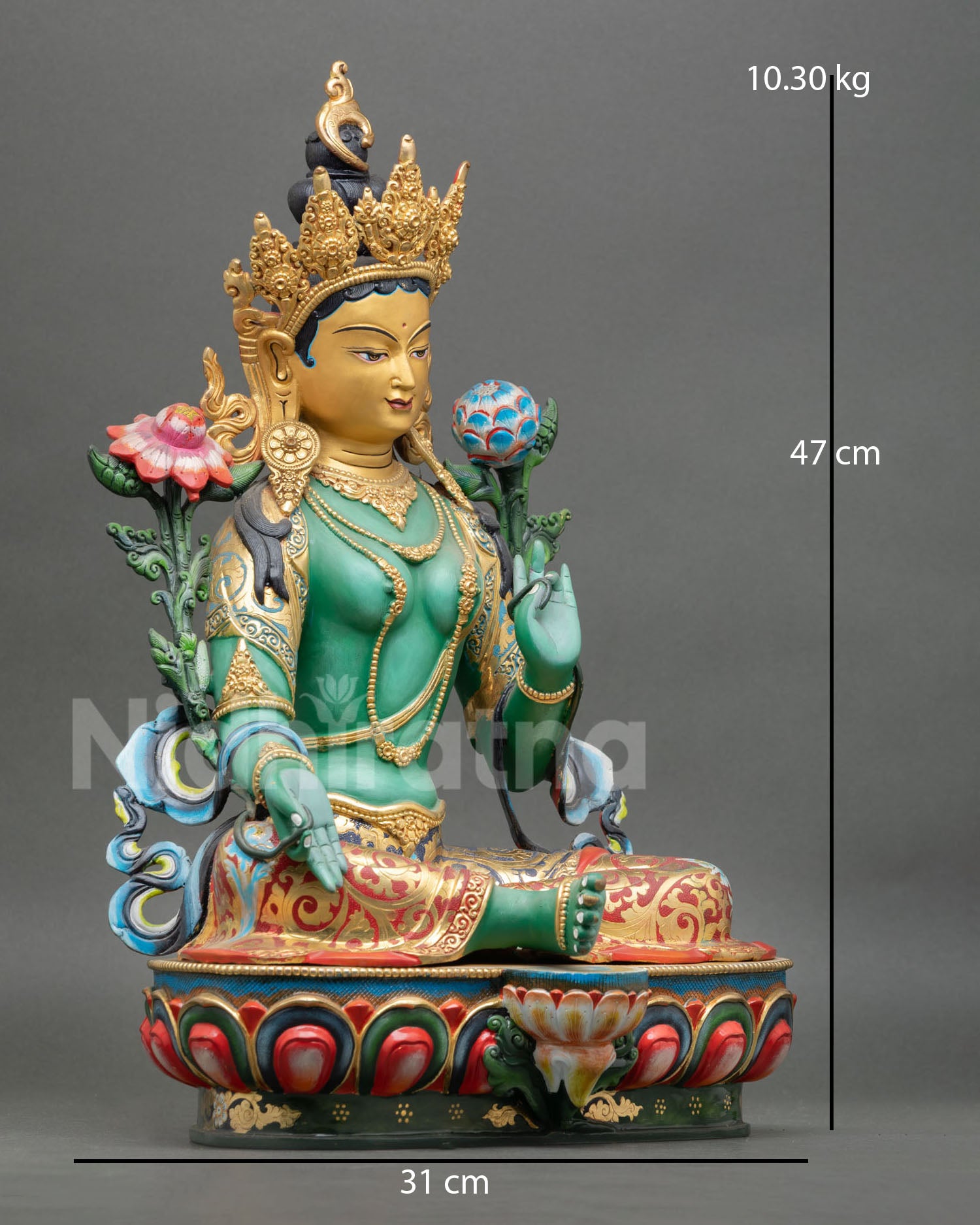 Green Tara Statue – Buddhist Healing Deity Figure