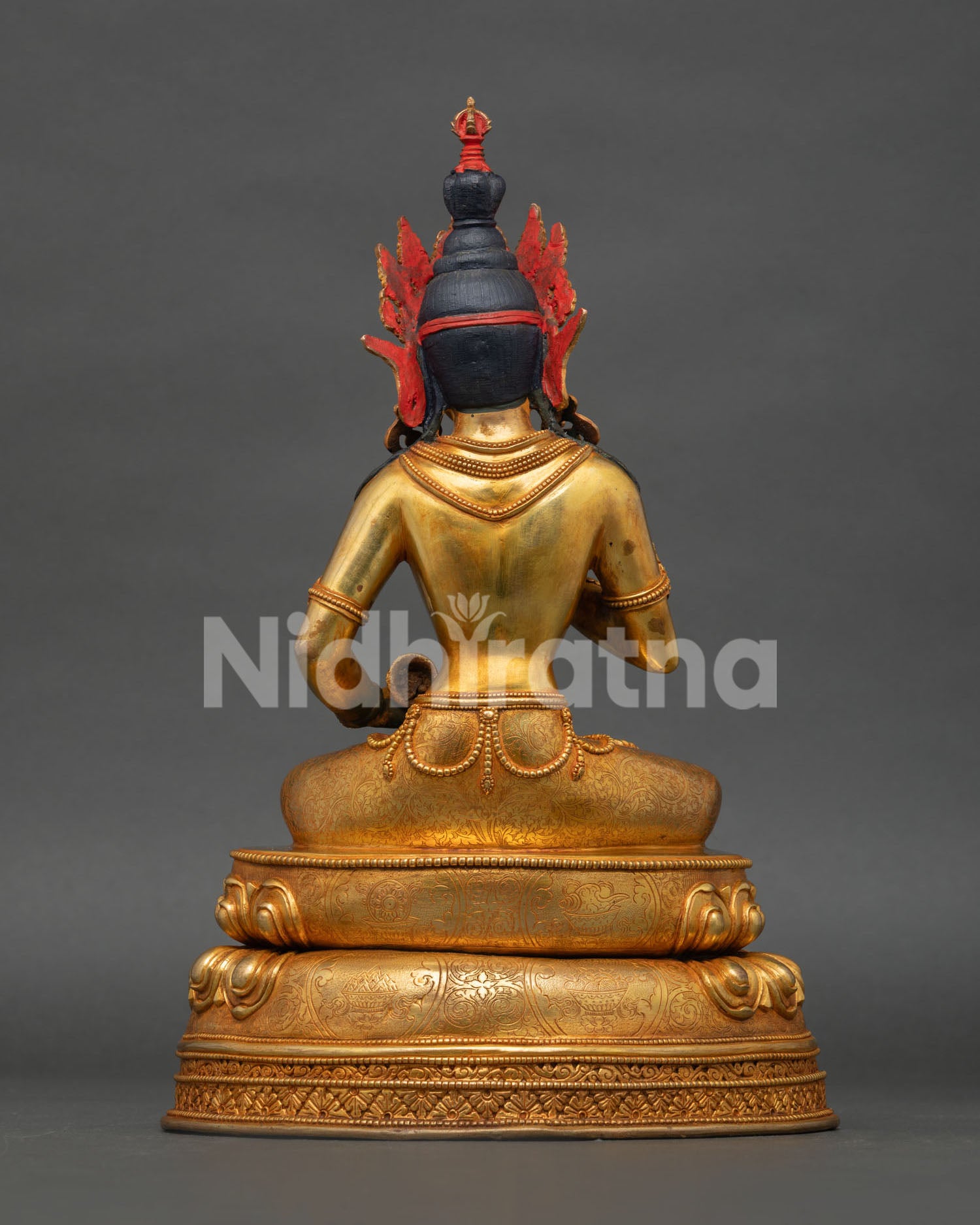 Sacred Vajrasattva purification deity statue handcrafted by Newari artisans using the traditional lost-wax casting method