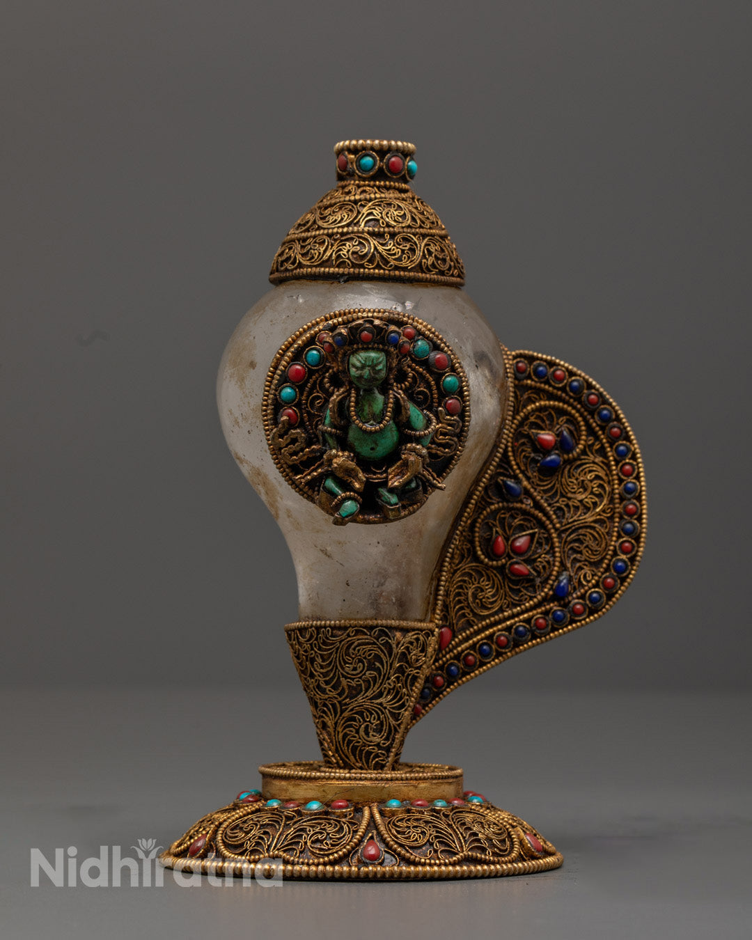 Auspicious Religious Conch for Altar Offerings