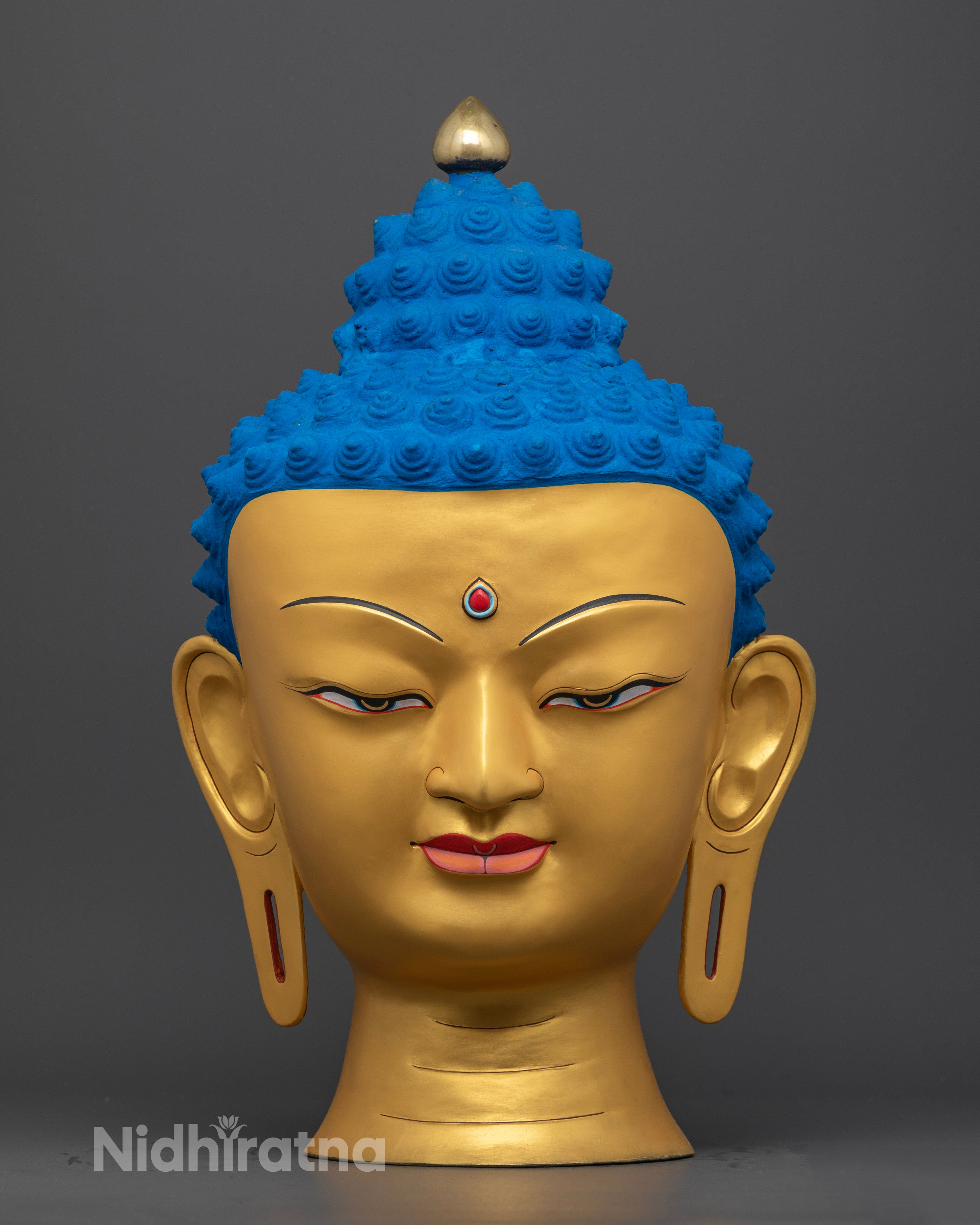 Unique shakyamuni buddha face front Statue
