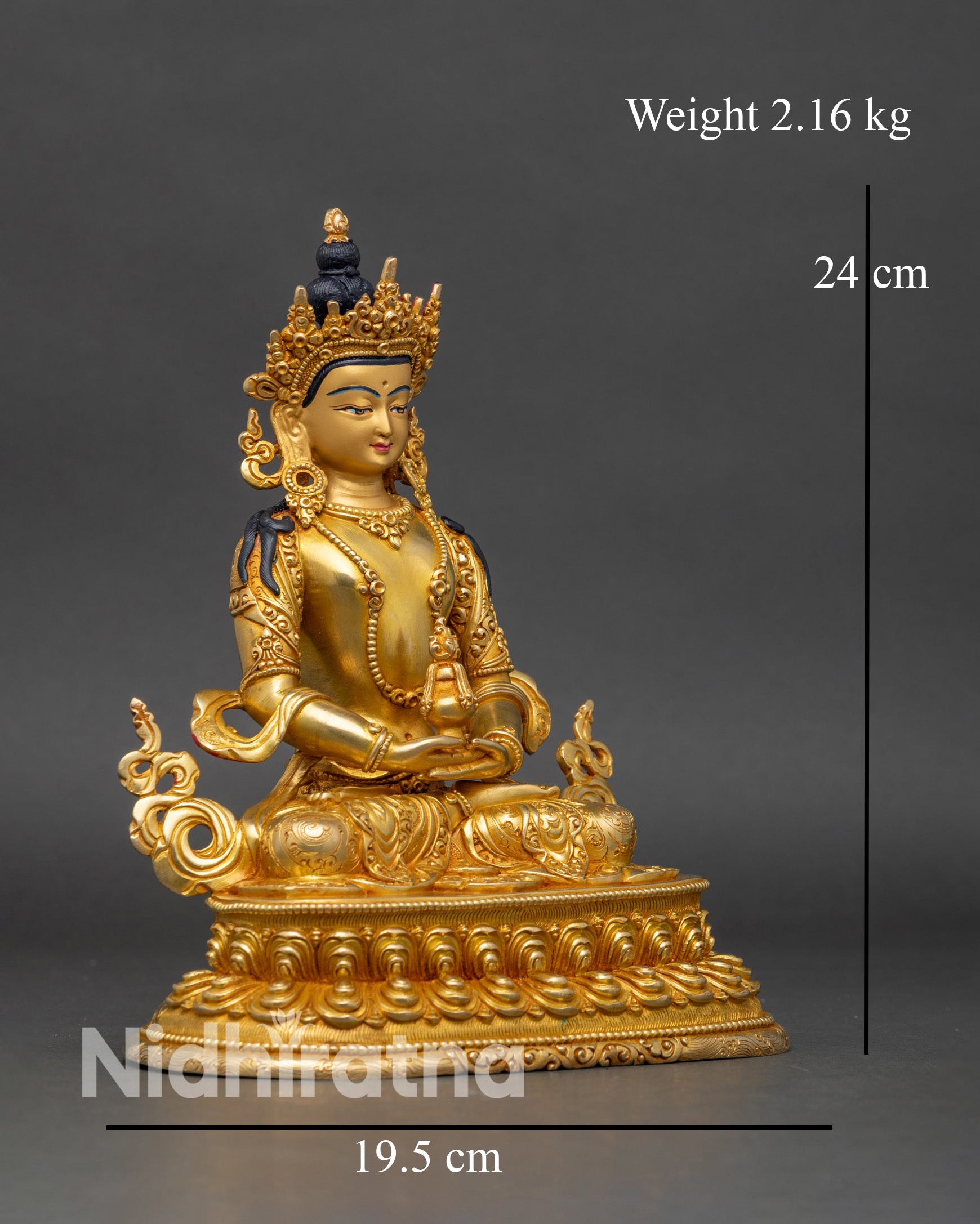 side-view-amitayus-statue-lotus-pedestal-meditation-spiritual-nepalese-bodhisattva