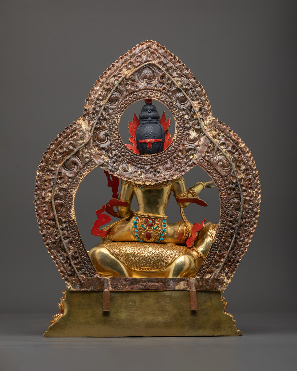the 24k gold-gilded Samantabhadra Statue, showcasing fine craftsmanship and the spiritual essence of the primordial Buddha in Vajrayana tradition