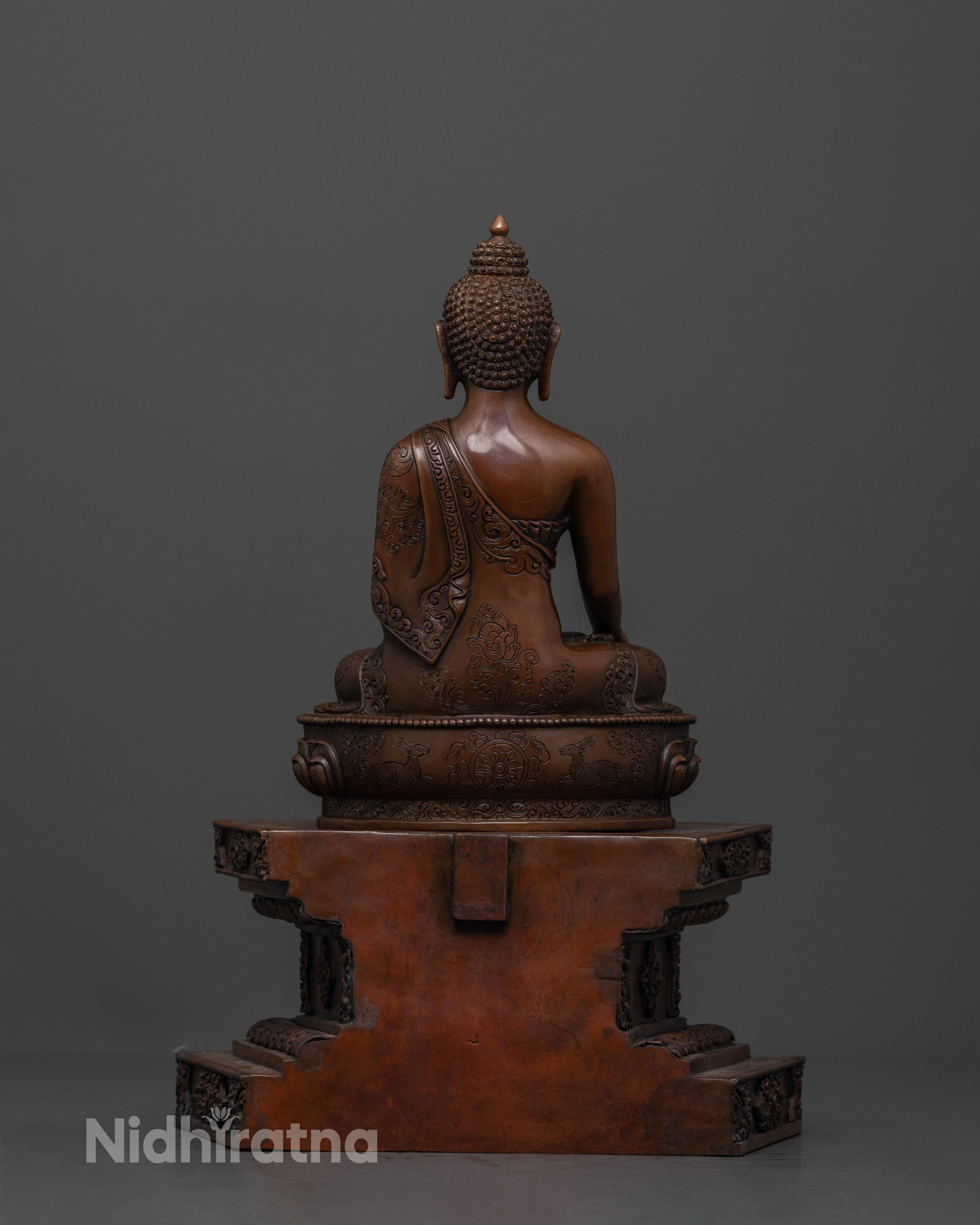 Unique Oxidized Shakyamuni Buddha Statue