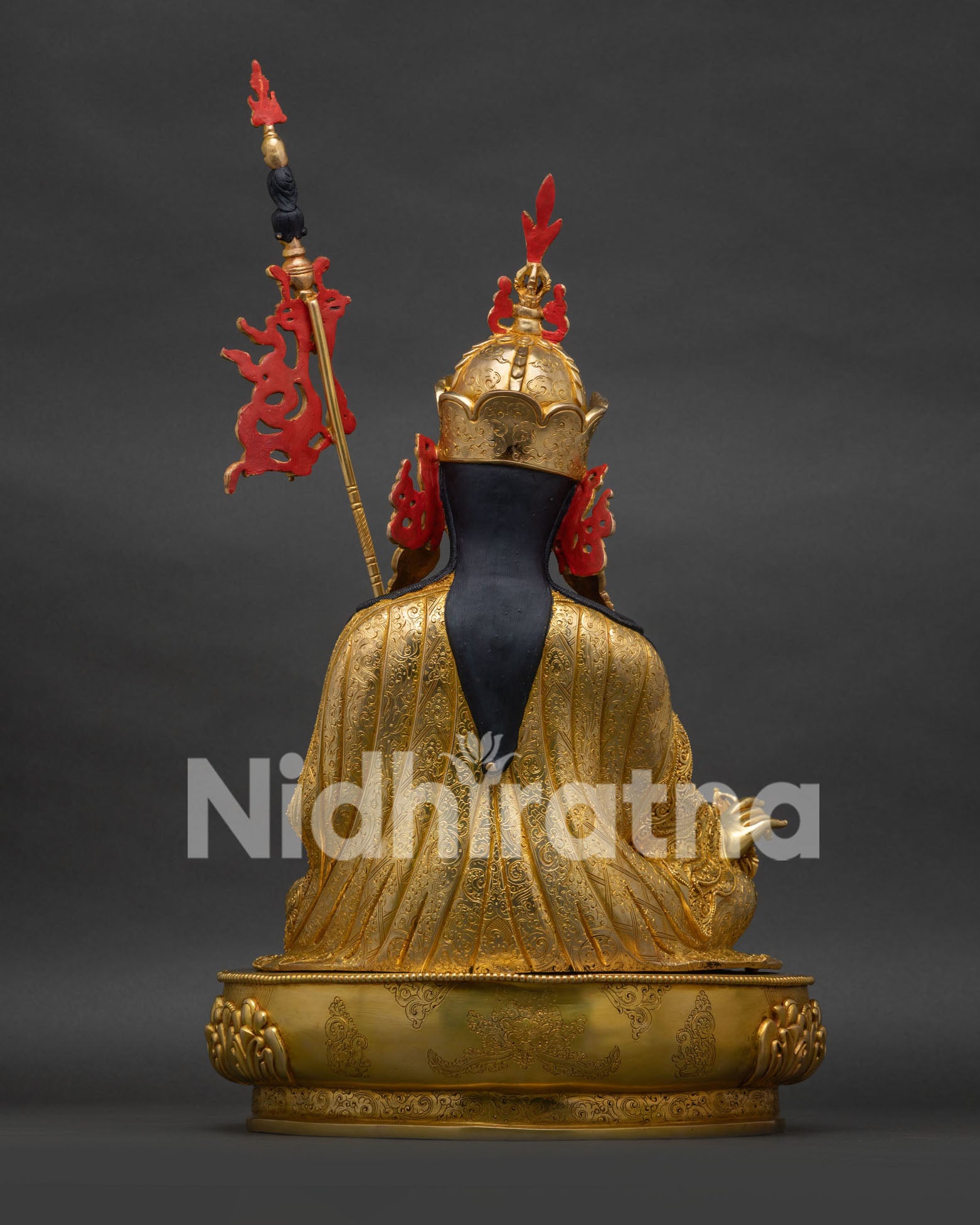 Tibetan Guru Rinpoche Statue for Home Altar Meditation Space and Shrine Temple