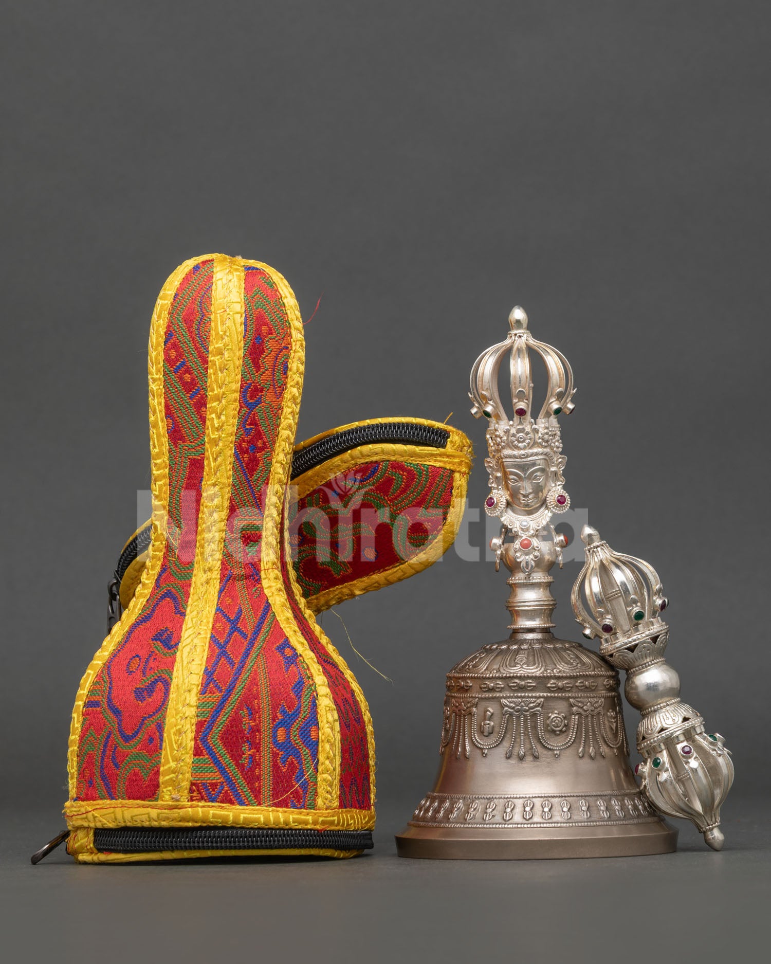 Tibetan Vajra and Bell Set for Buddhist meditation tantric ceremonies and altars
