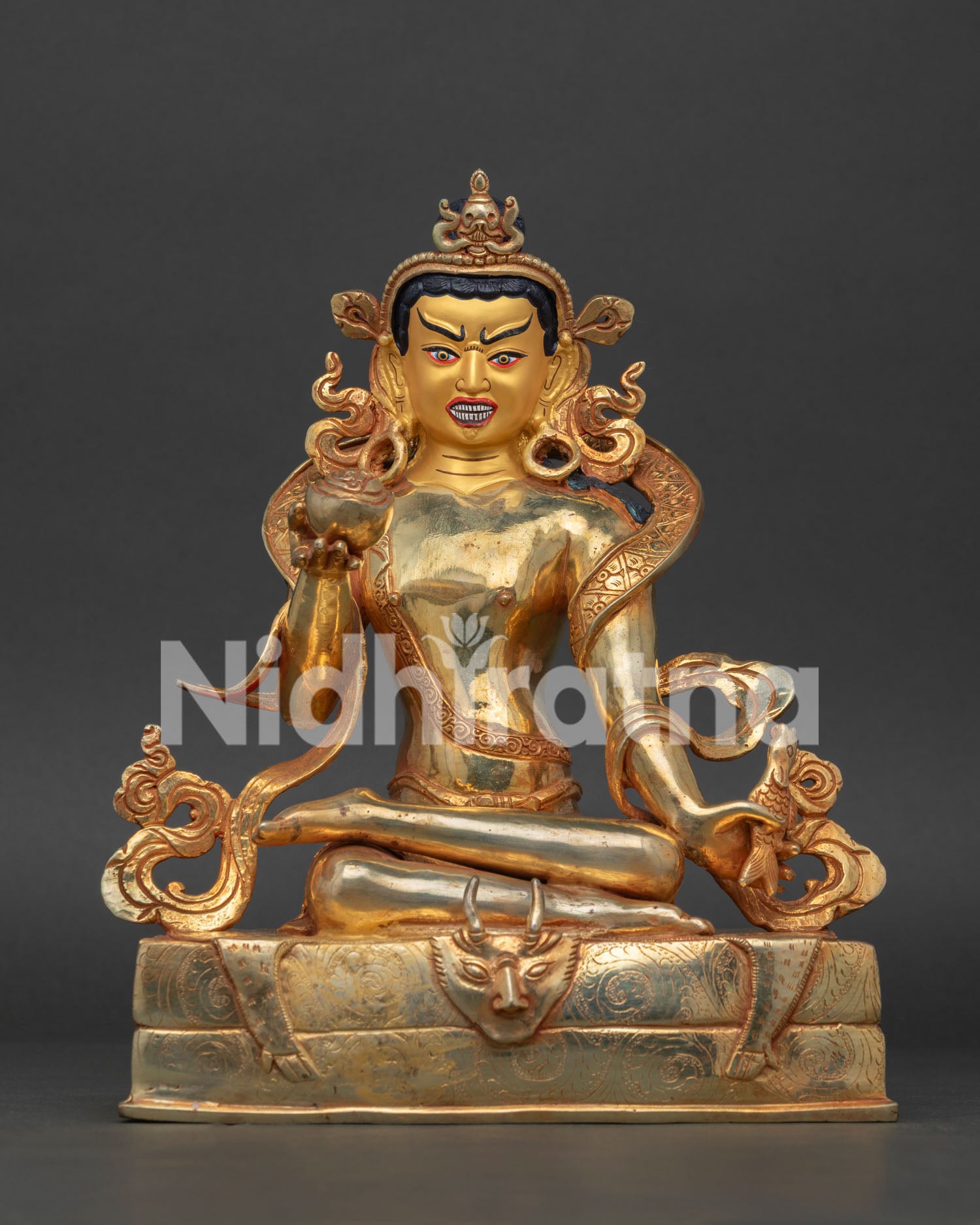 tilopa statue copper gold gilded buddhist sculpture nepal newari artisan front view