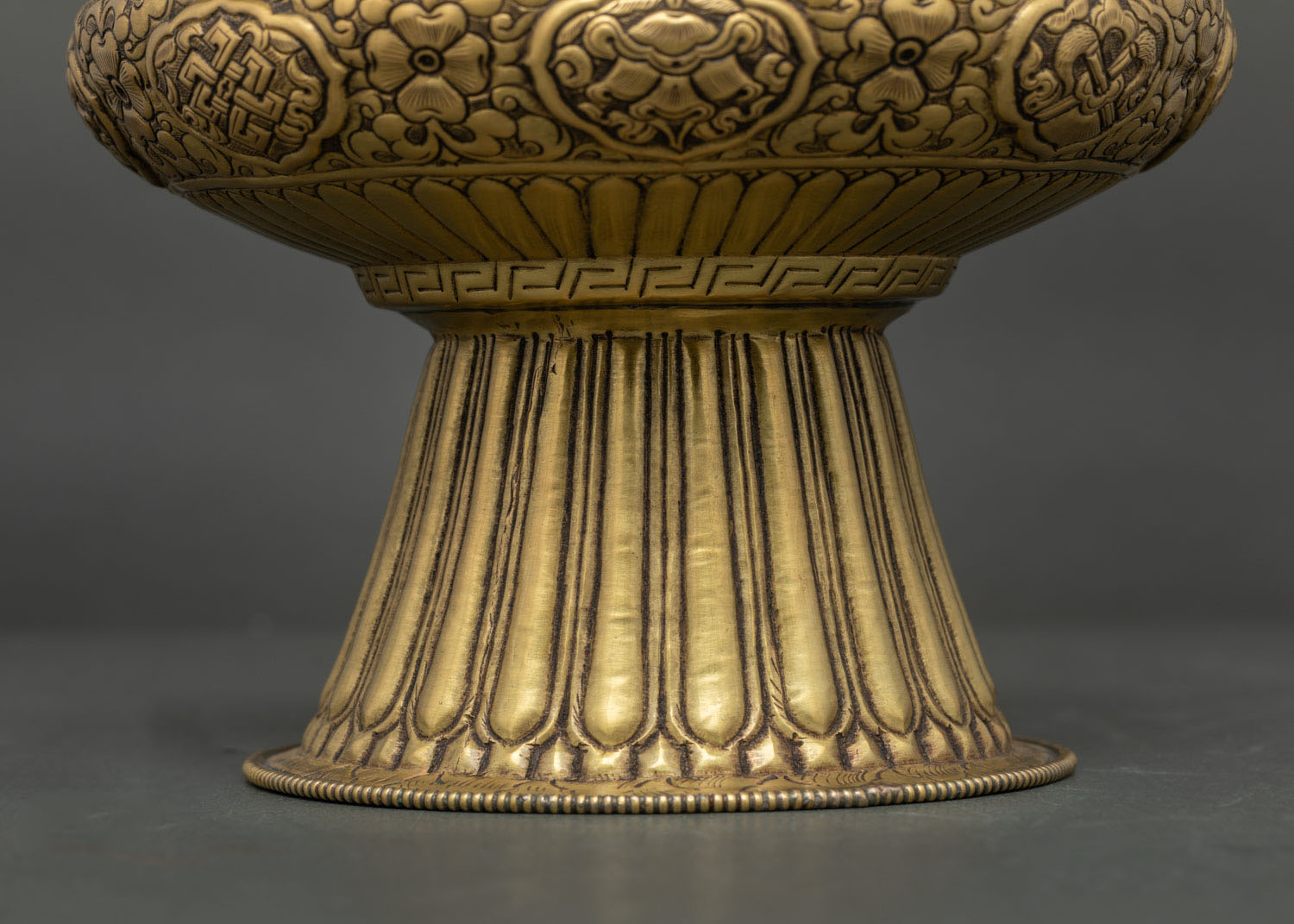 Traditional brass Food Offering Bowl for Buddhist altar and meditation space