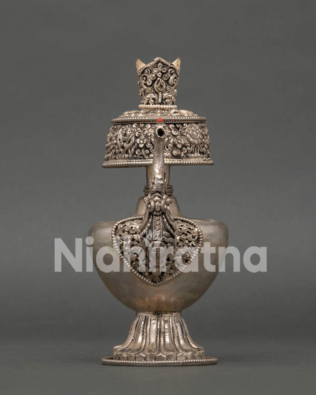 Traditional Buddhist ritual Bumba handcrafted by skilled Newari artisans in Nepal