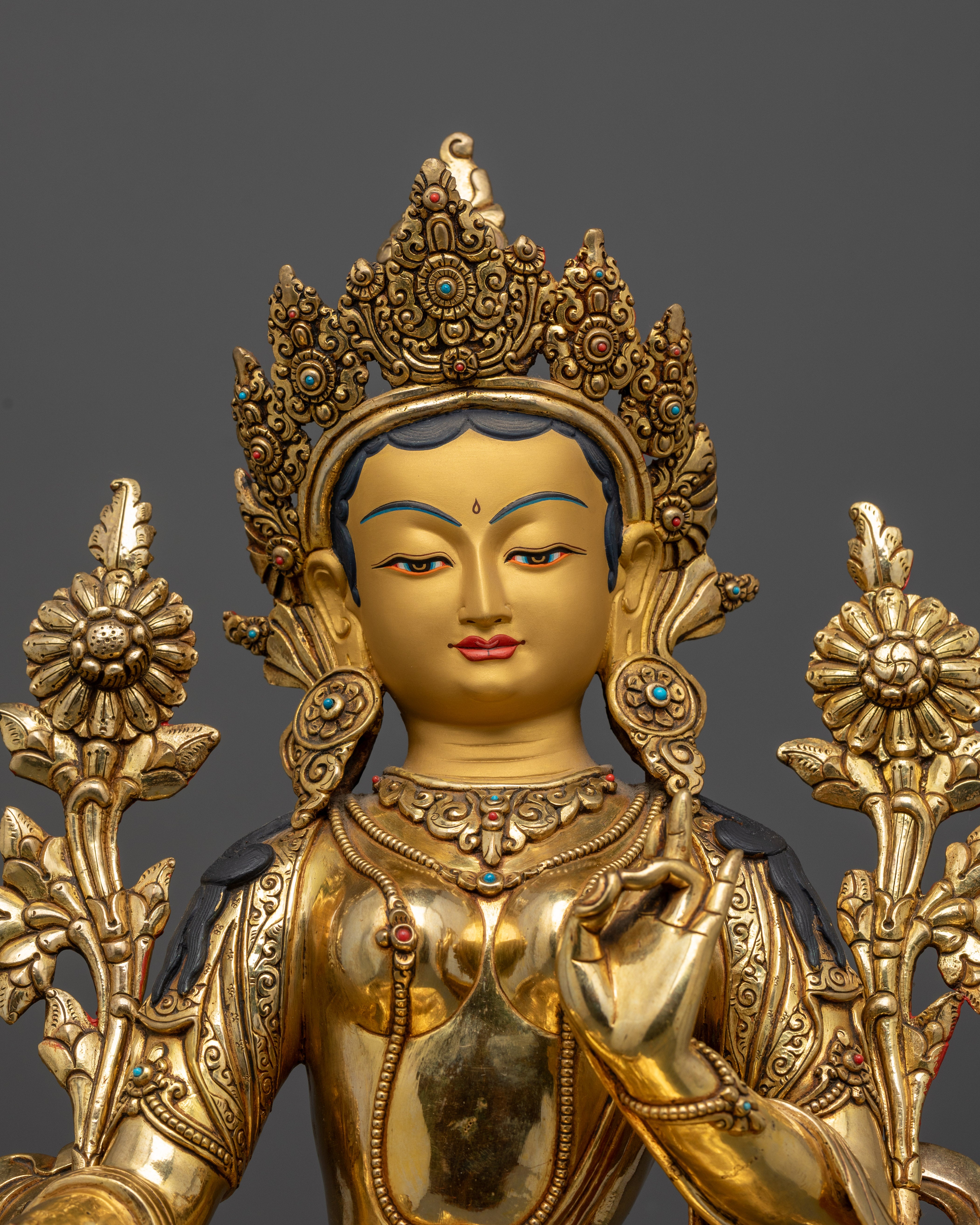 Green Tara Deity Statue : Serene and Sacred Spiritual Décor