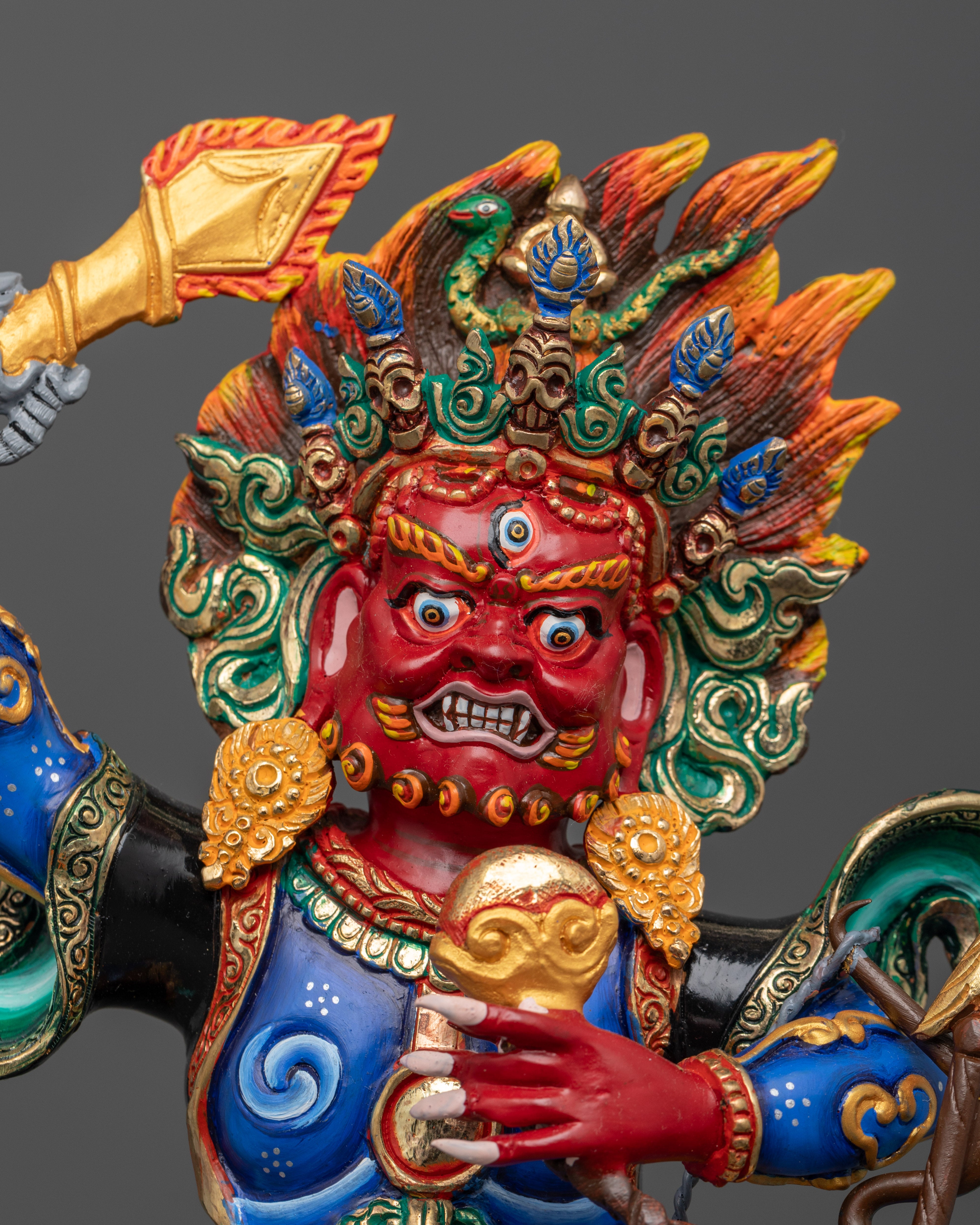 Buddhist Protector Deity Mahakala Statue for Sale