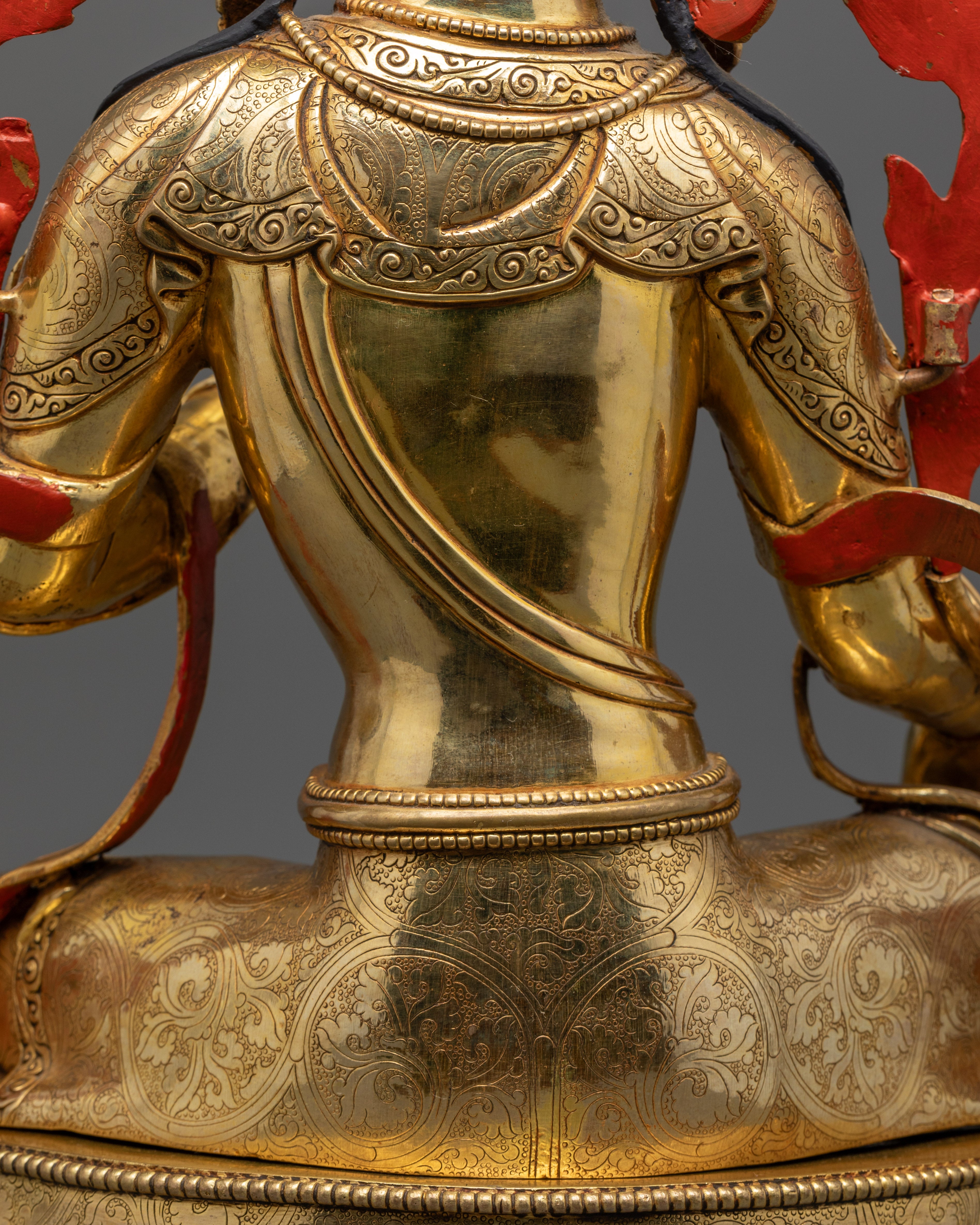 Green Tara Deity Statue : Serene and Sacred Spiritual Décor