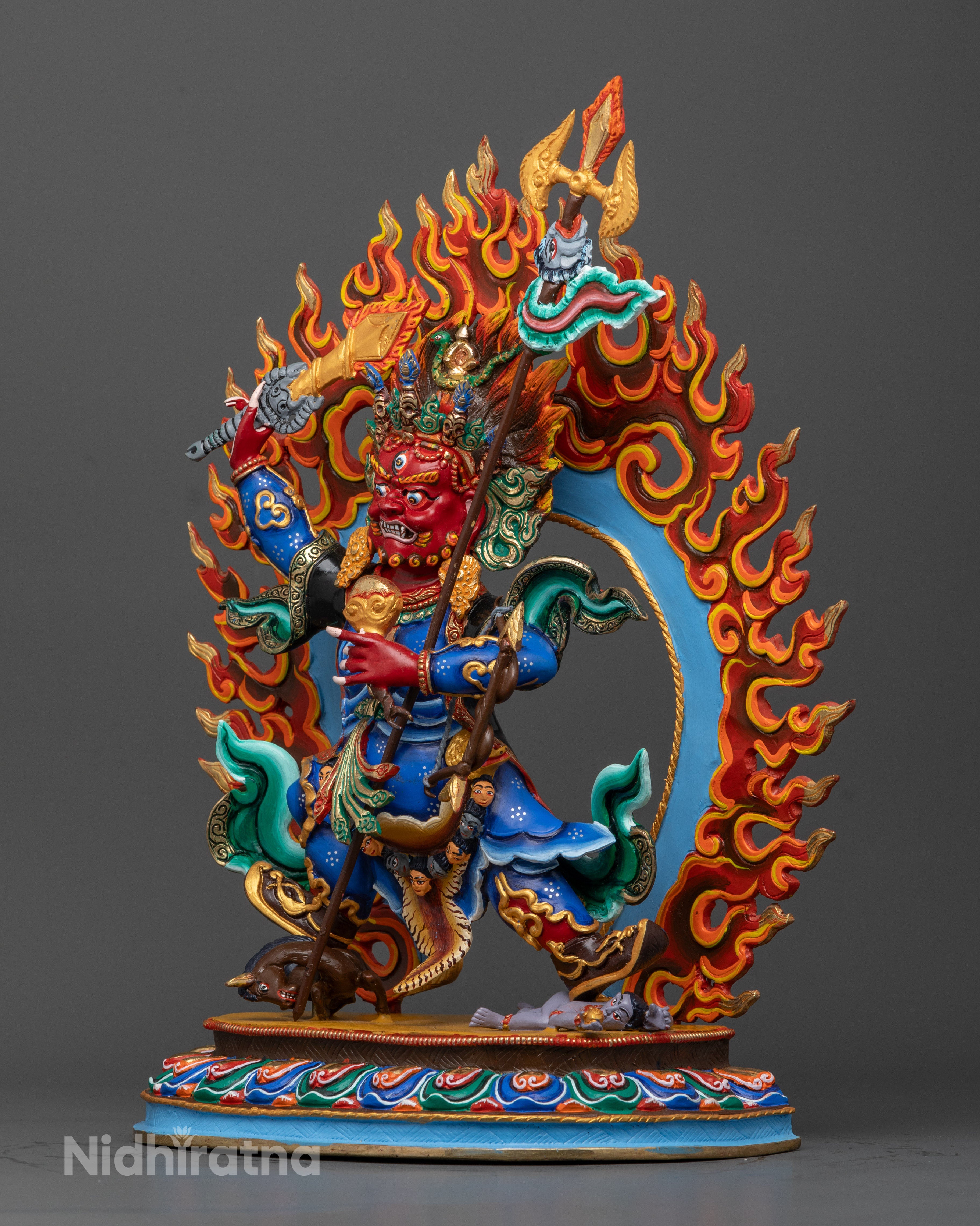 Buddhist Protector Deity Mahakala Statue for Sale