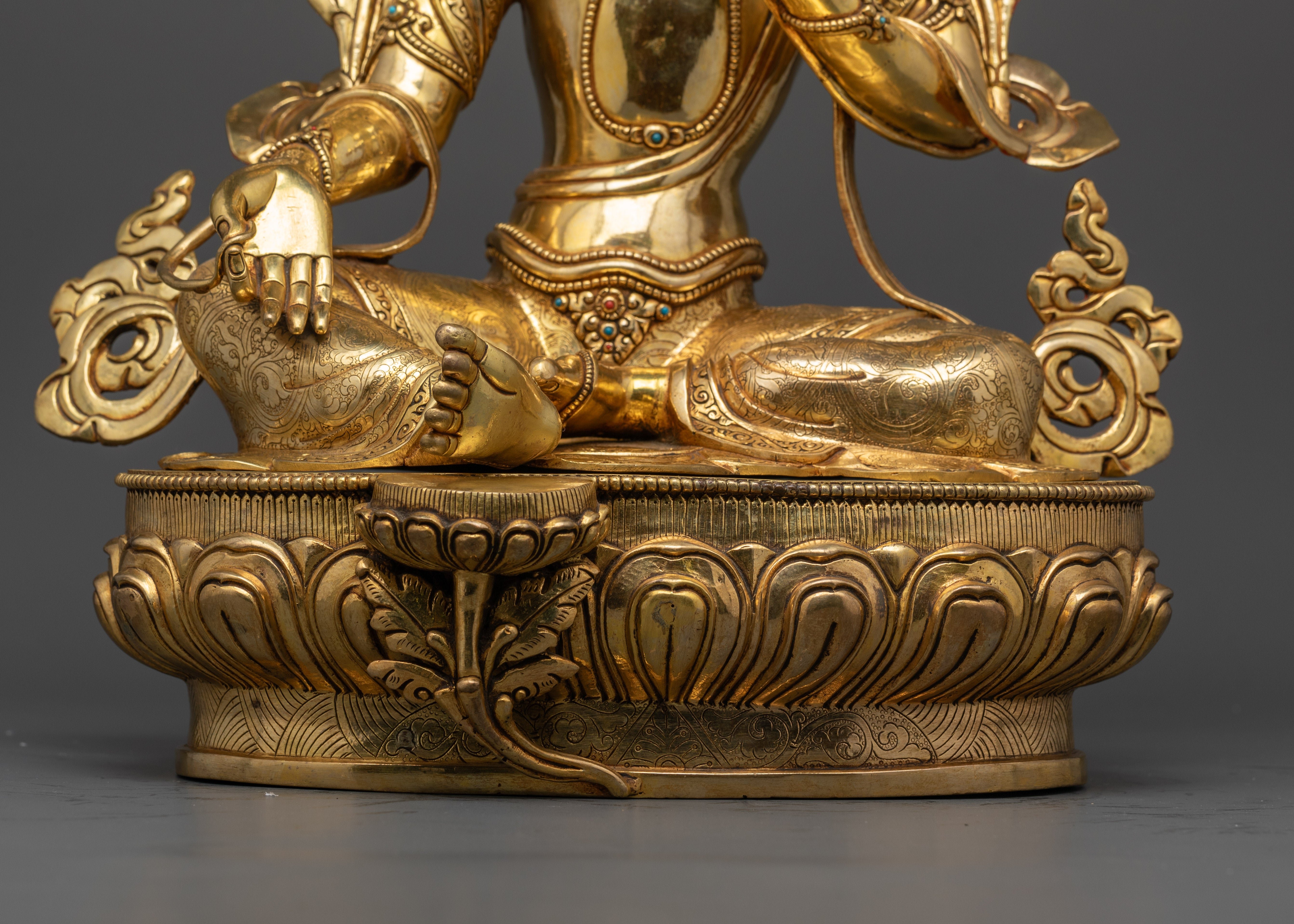 Green Tara Deity Statue : Serene and Sacred Spiritual Décor