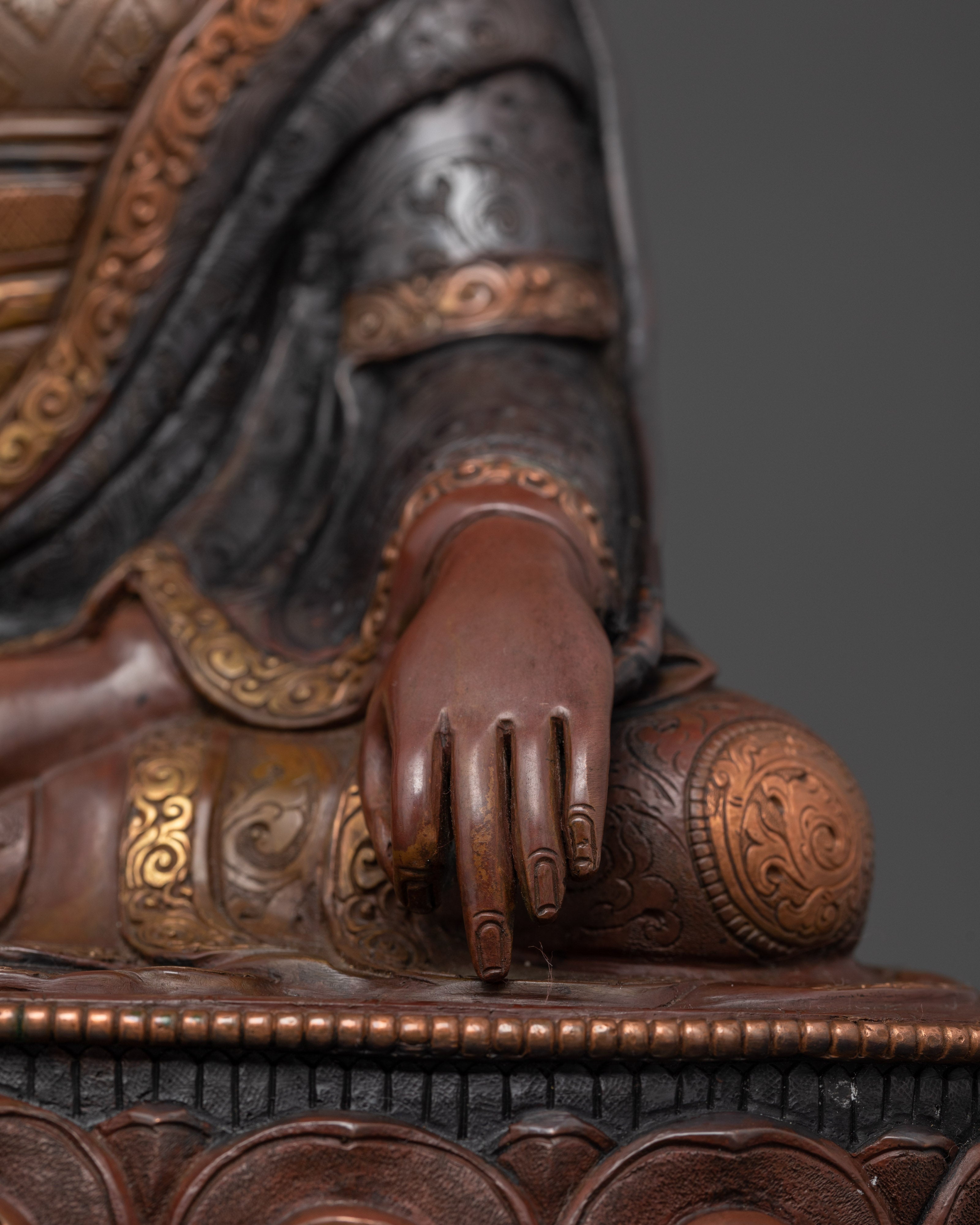 Longchenpa | Longchen Rabjam Oxidized Copper Statue
