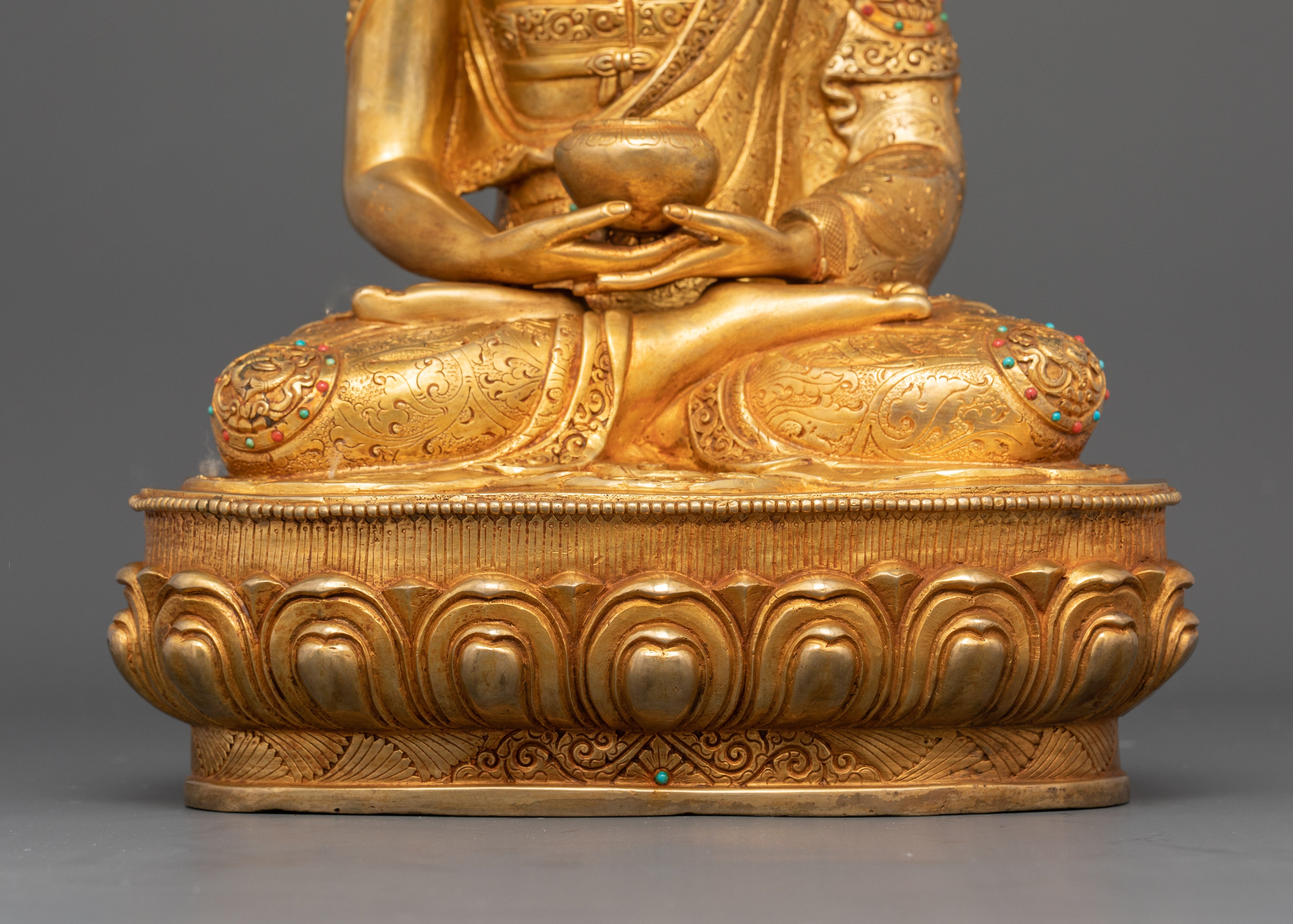 The Golden Buddhist Statue : Amitabha Buddha
