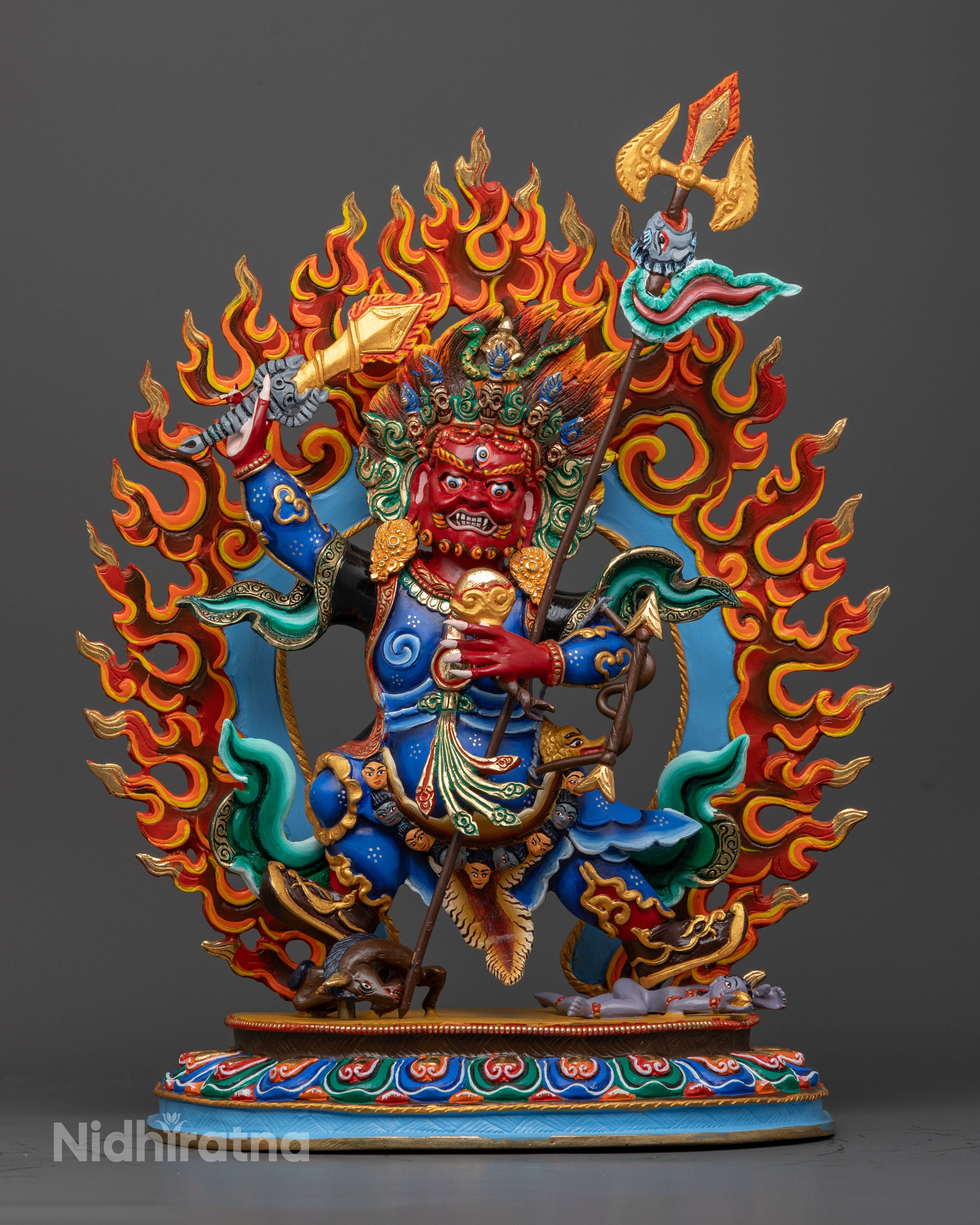 Buddhist Protector Deity Mahakala Statue for Sale