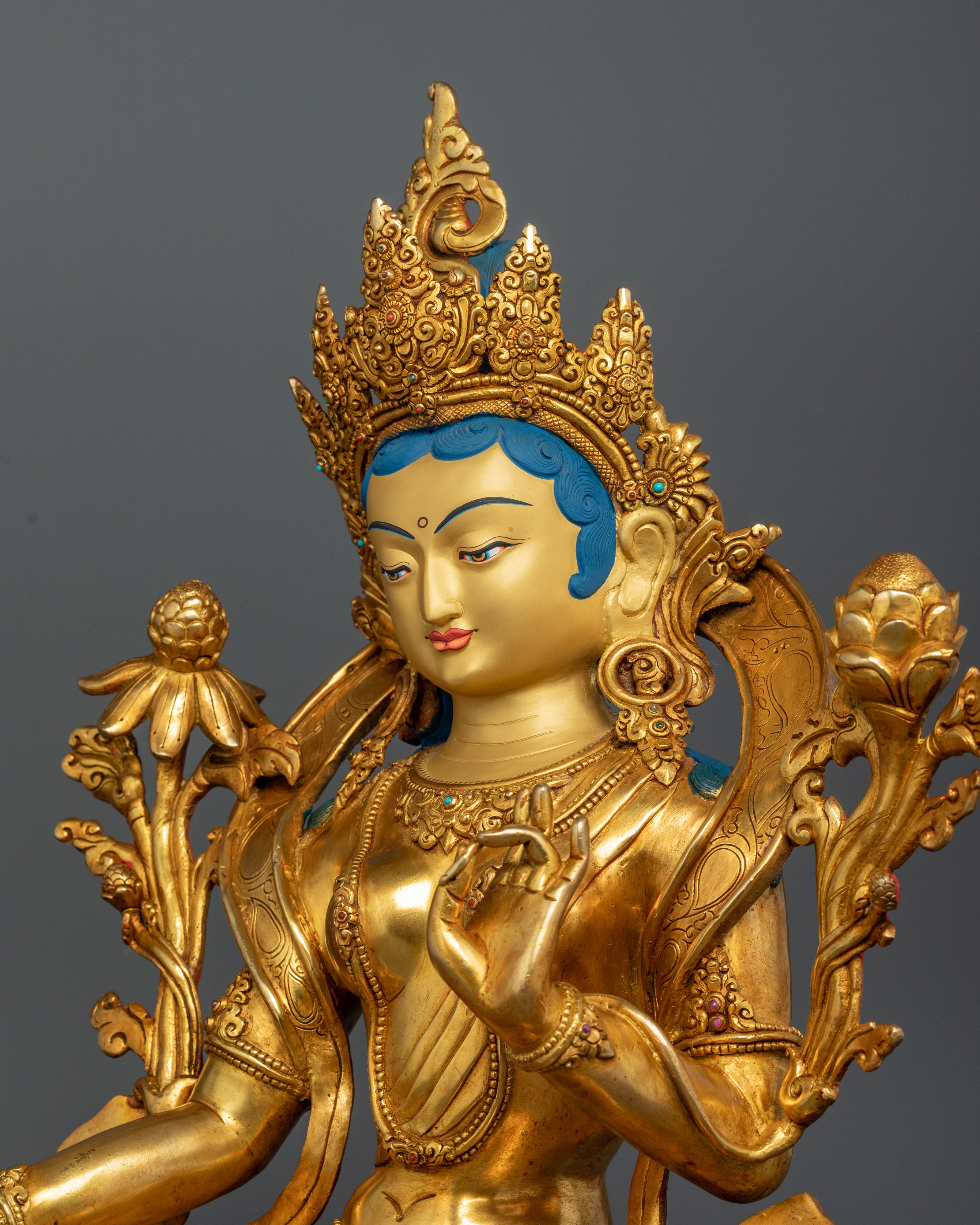 Arya Tara Green Tara Statue | Himalayan Spiritual Art