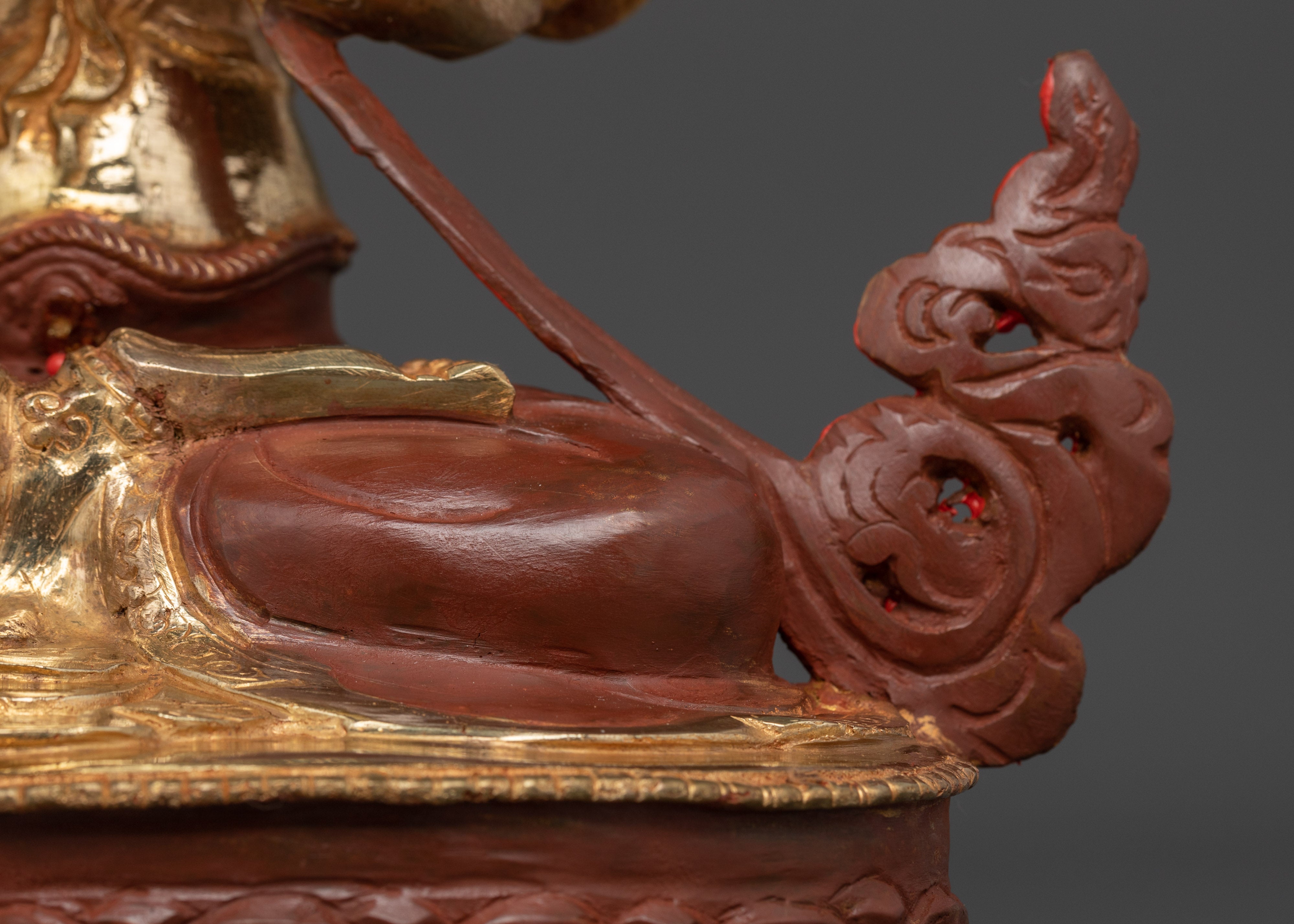 Four-Armed Chenrezig Statue | 24K Gold Gilded and Oxidized Copper