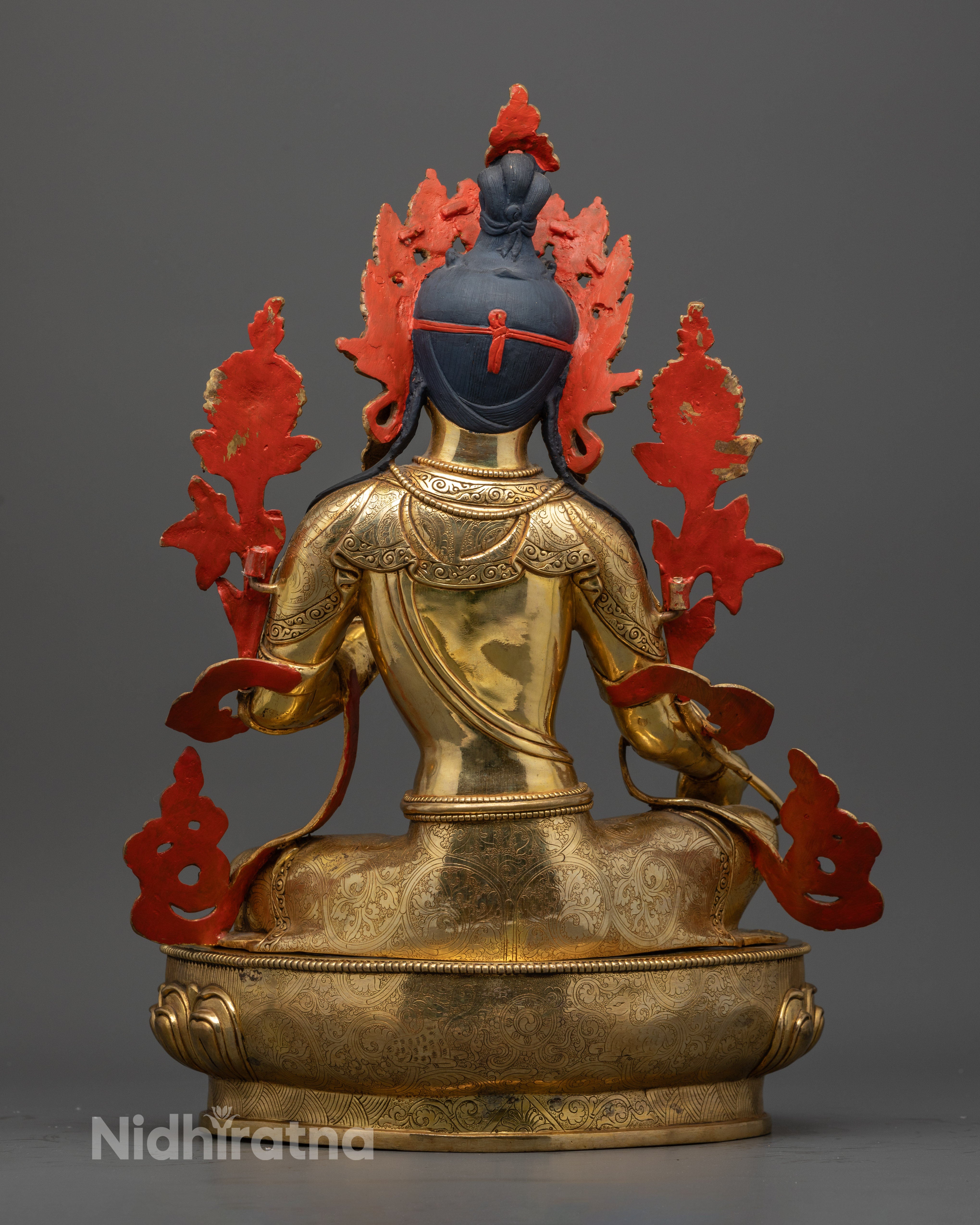 Green Tara Deity Statue : Serene and Sacred Spiritual Décor