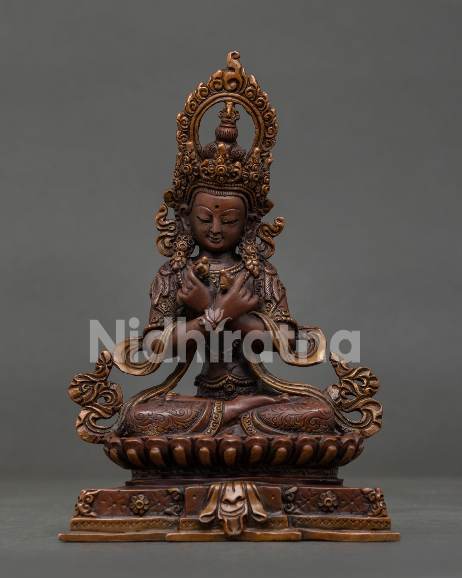 Vajradhara Statue Handcrafted by Newari Artisans from Patan Nepal.