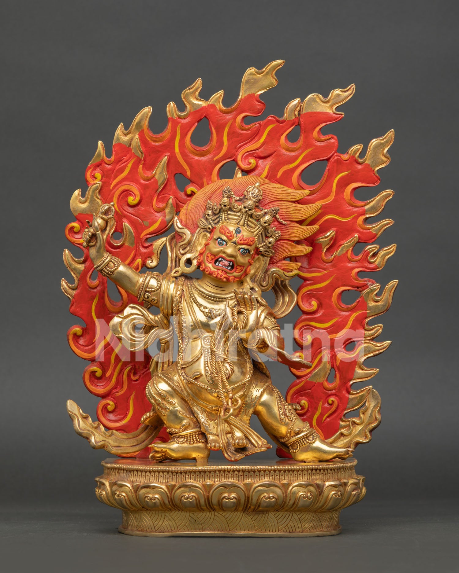 Vajrapani Statue Handcrafted Copper Buddhist Protector Nepal