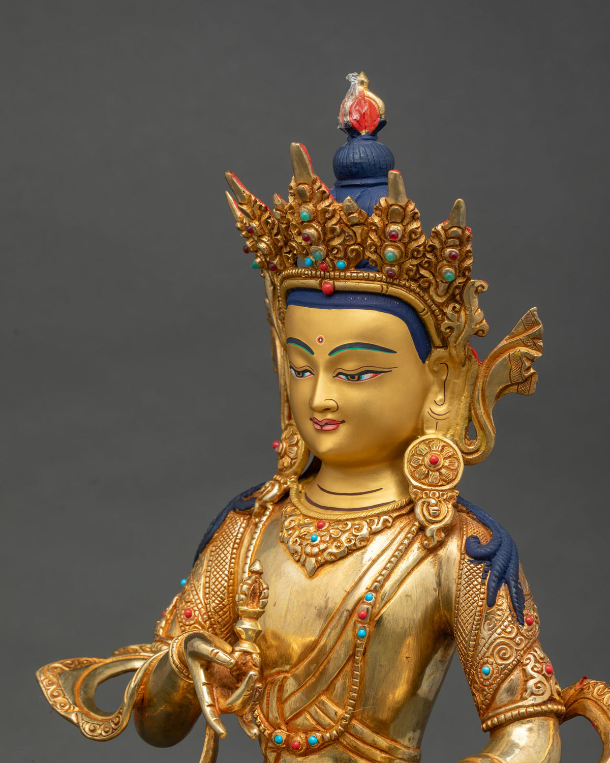 Vajrasattva Buddhist statue handcrafted Newari artists Patan Nepal.
