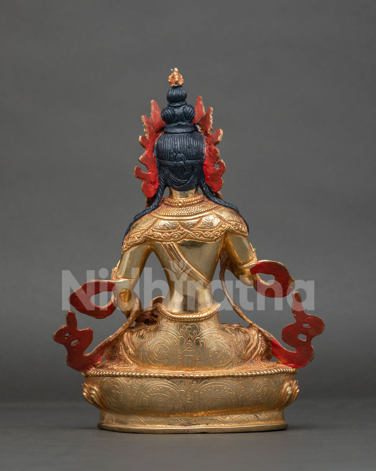 Vajrasattva Purification deity statue gold gilded copper buddhist art.