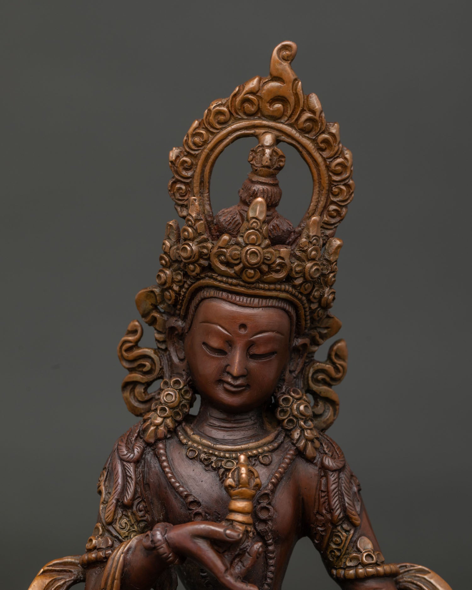Vajrasattva Statue Holding Vajra and Bell in Both Hands.