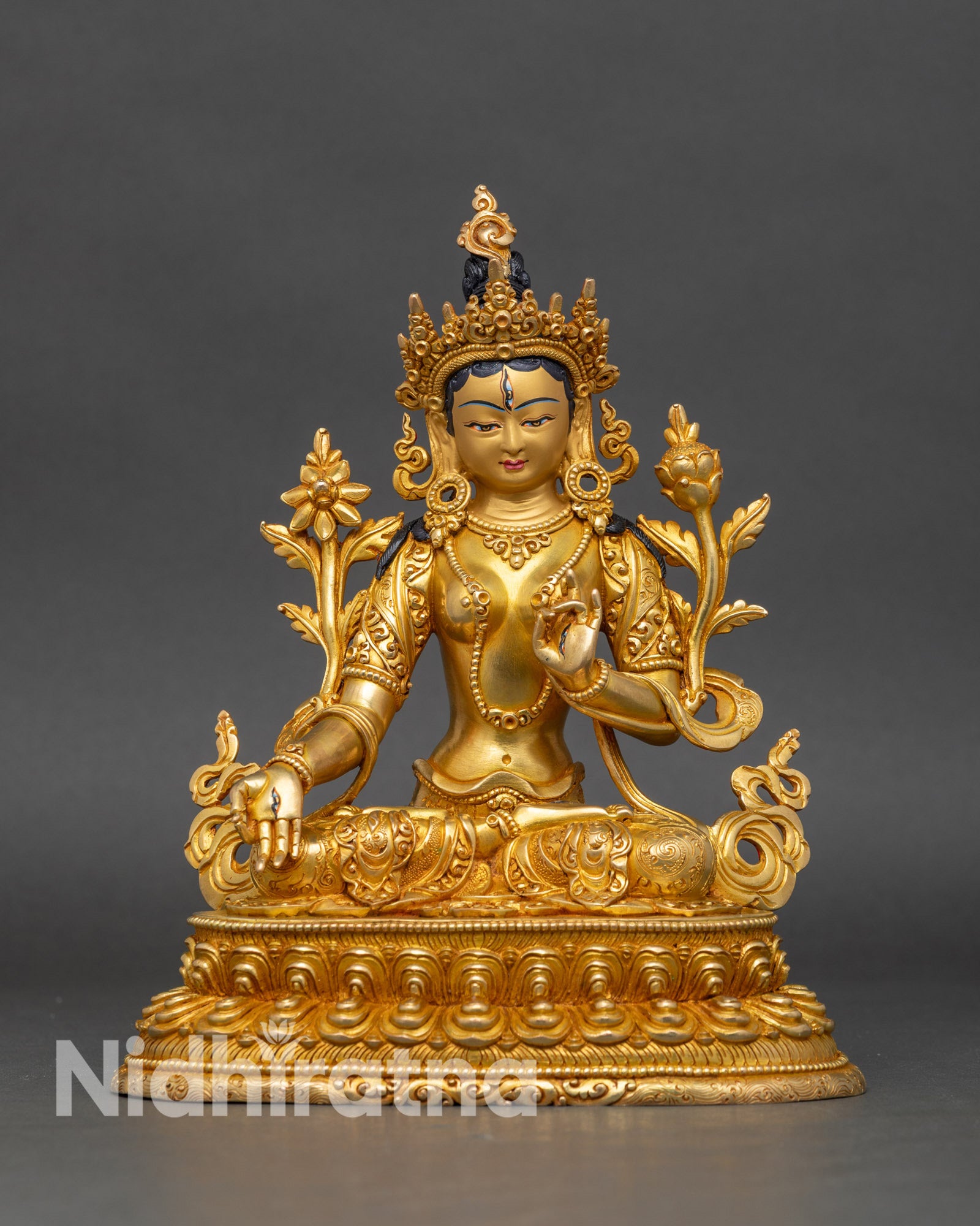 white-tara-seven-eyed-statue-front-view-nepalese-handcrafted-bodhisattva-compassion
