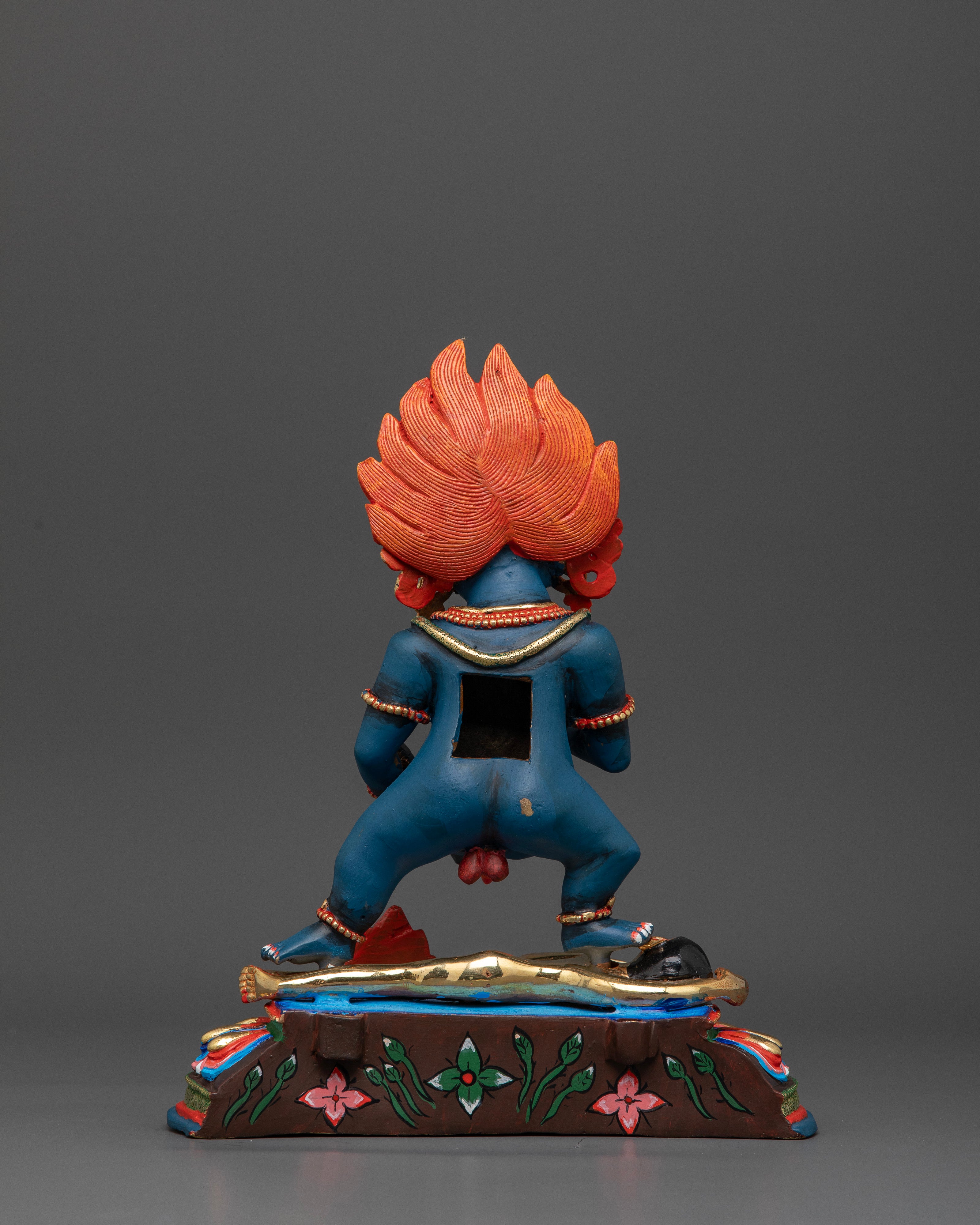 Wrathful Black Dzambhala statue for protection and generosity.