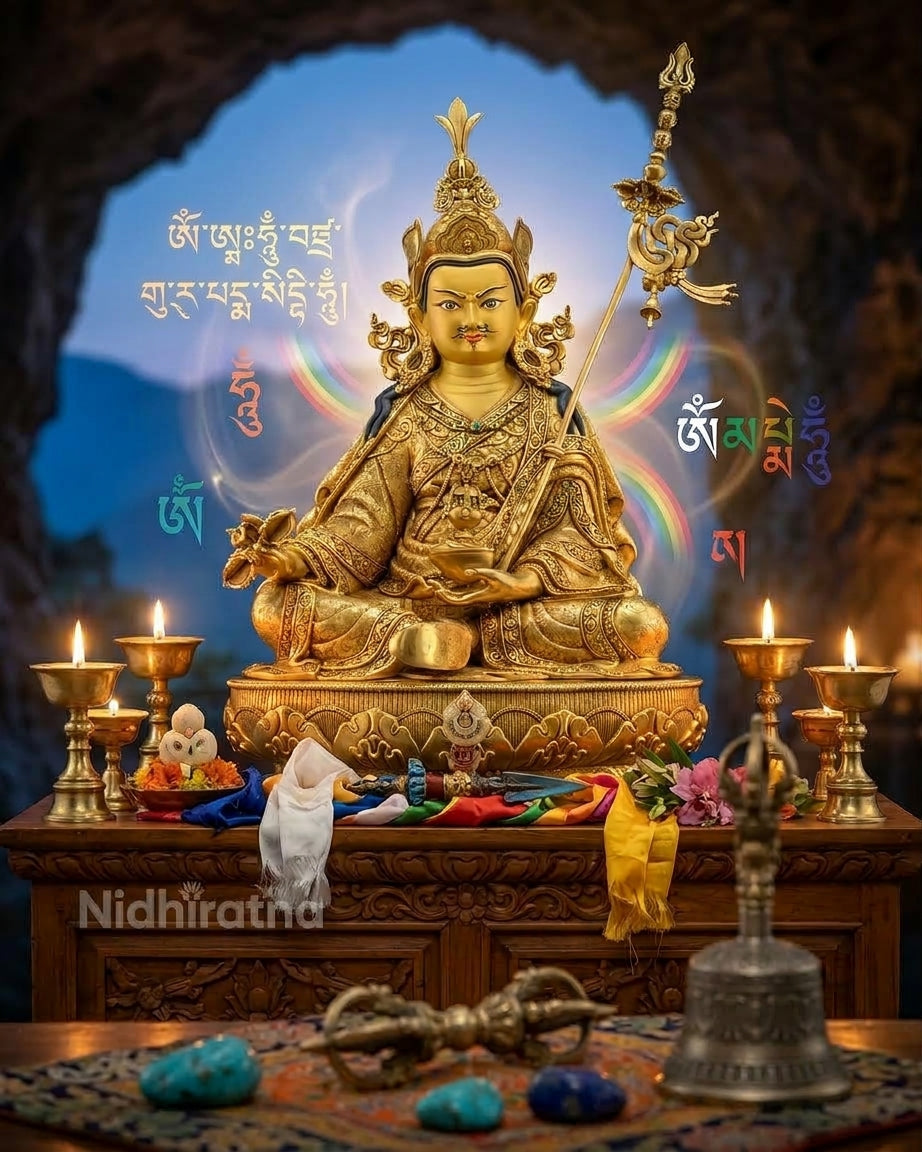 Vajrayana Buddhism sacred Buddhist statues and ritual objects in Nepal