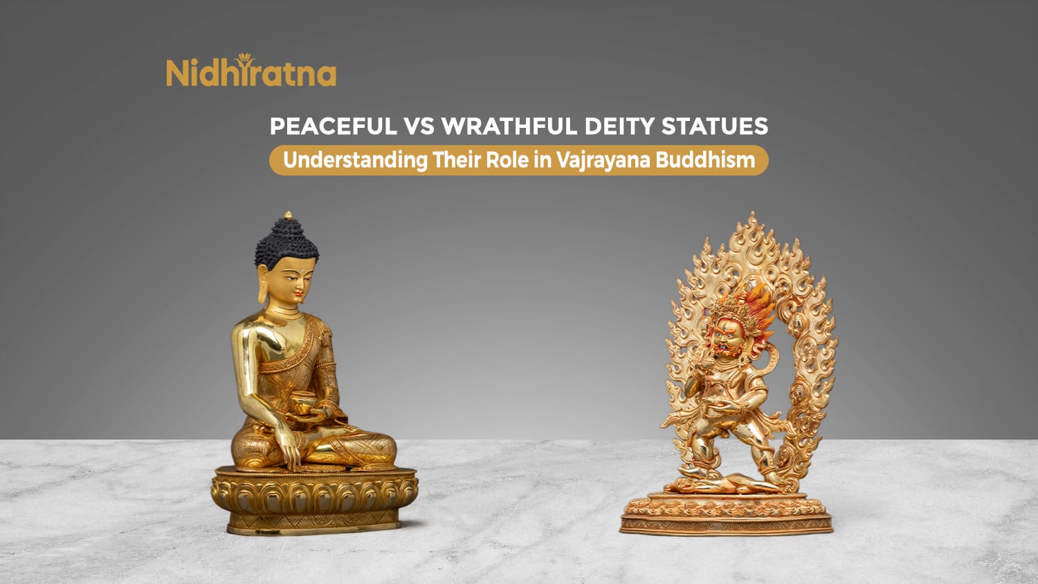 Picture of Peaceful Vs Wrathful Deity Statues