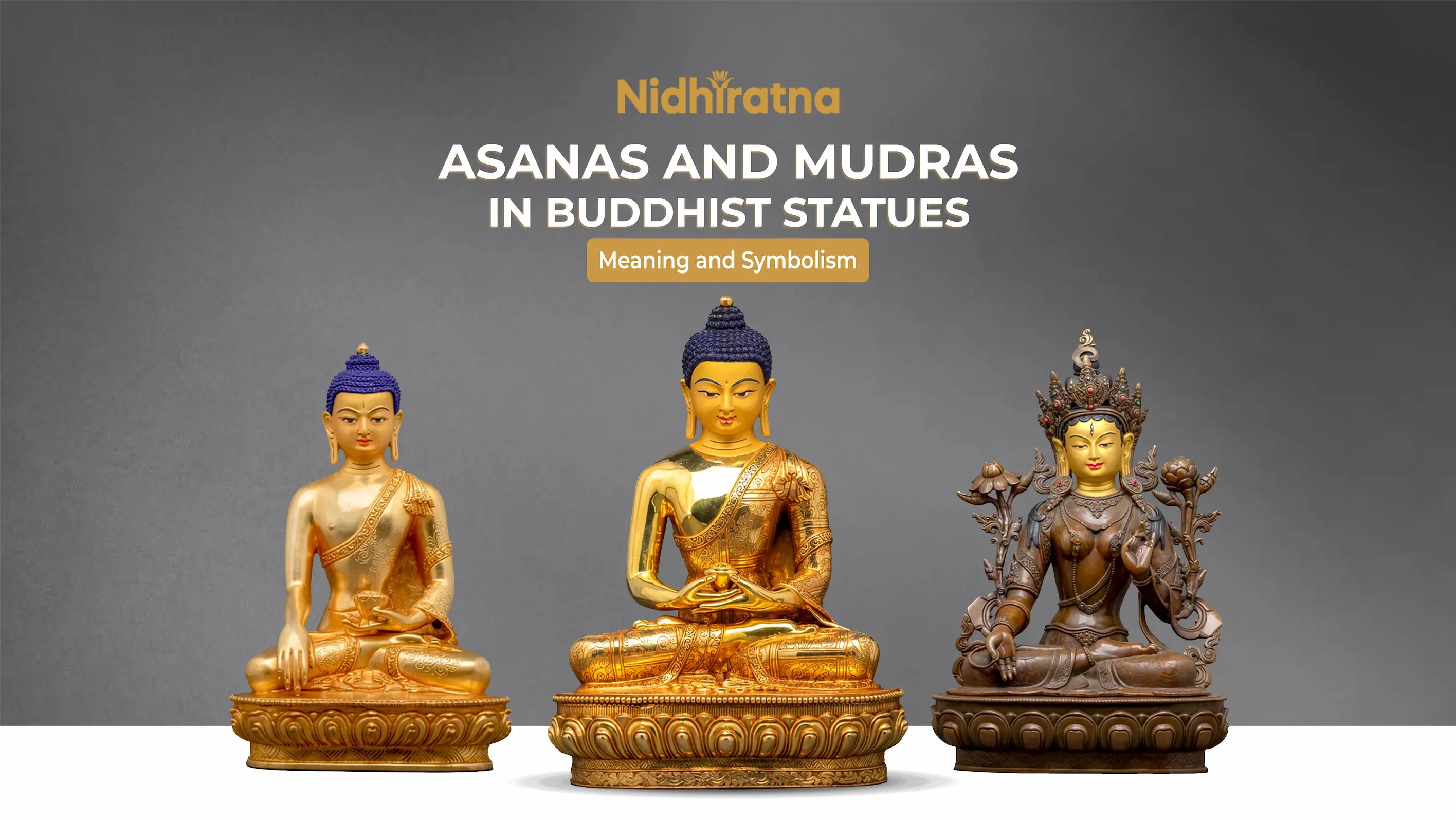 Representation of Asanas and Mudras in Buddhist Statues