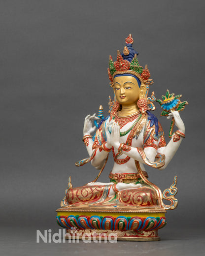 Chenrezig Sculpture – Tibetan Bodhisattva of Infinite Compassion