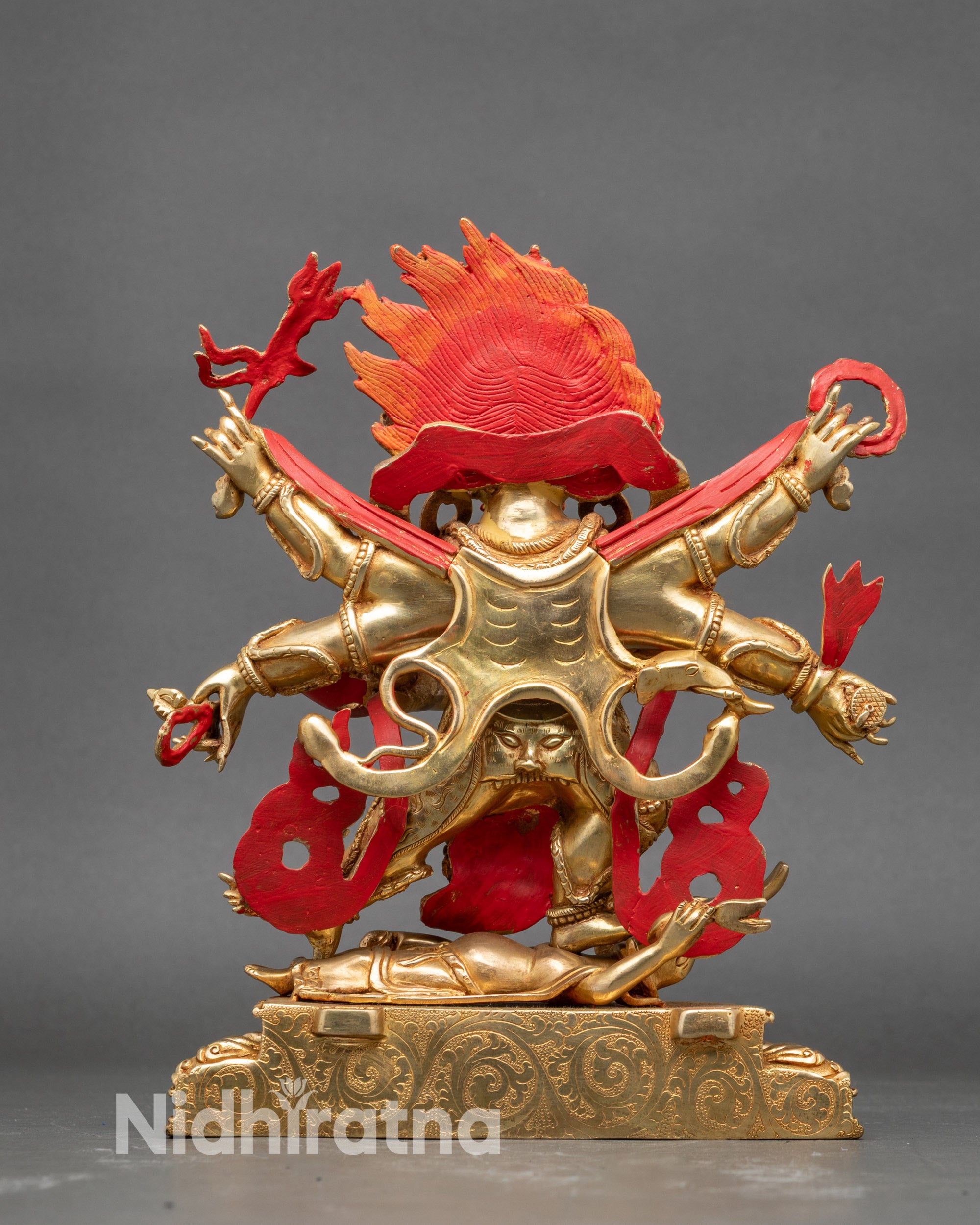 Shadbhuja Mahakala Statue | Handicrafted Nepalese Sculptures