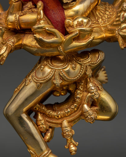 Hevajra Statue from Nepal – Traditional Vajrayana Deity Artwork