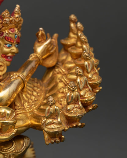 Hevajra Statue from Nepal – Traditional Vajrayana Deity Artwork