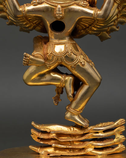 Hevajra Statue from Nepal – Traditional Vajrayana Deity Artwork
