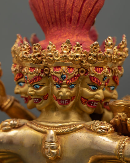 Hevajra Statue from Nepal – Traditional Vajrayana Deity Artwork