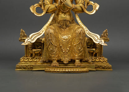 Maitreya Buddha on Throne Sculpture | Nepali Art & Craft